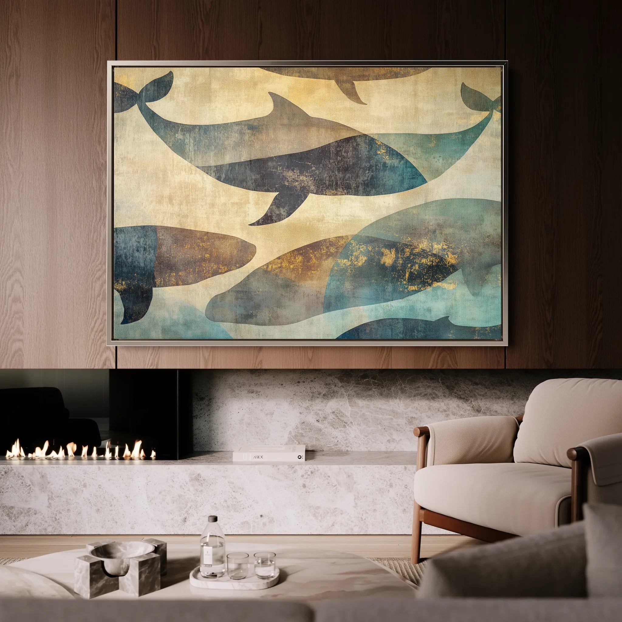 Animals 001 Canvas Art 60 x 40 cm / Black