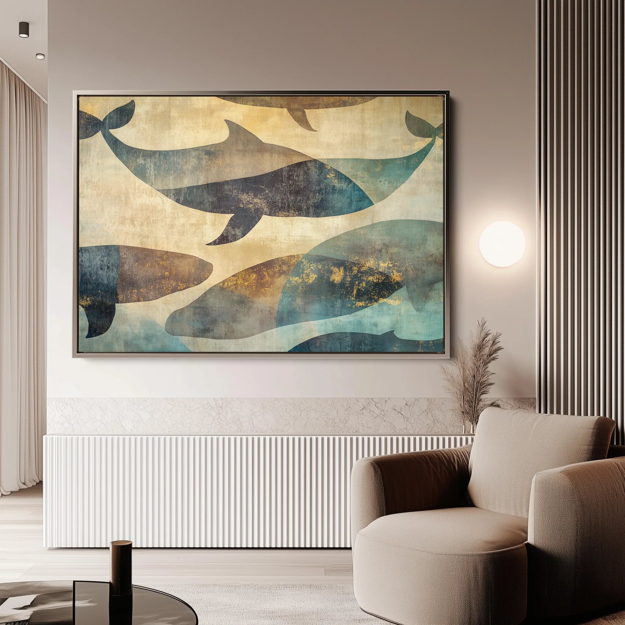 Animals 001 Canvas Art 60 x 40 cm / Black