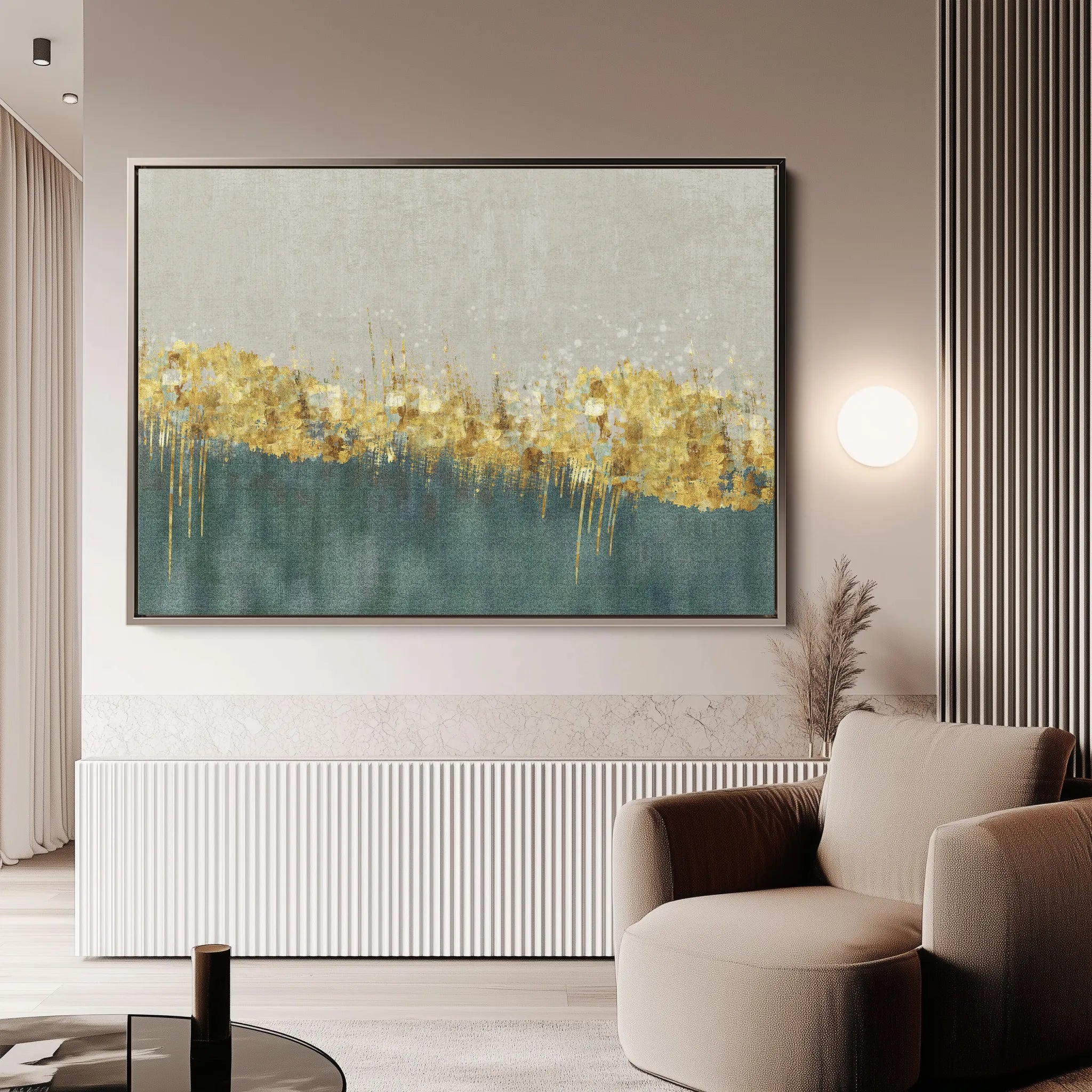 Abstract 001 Canvas Art 60 x 40 cm / Black