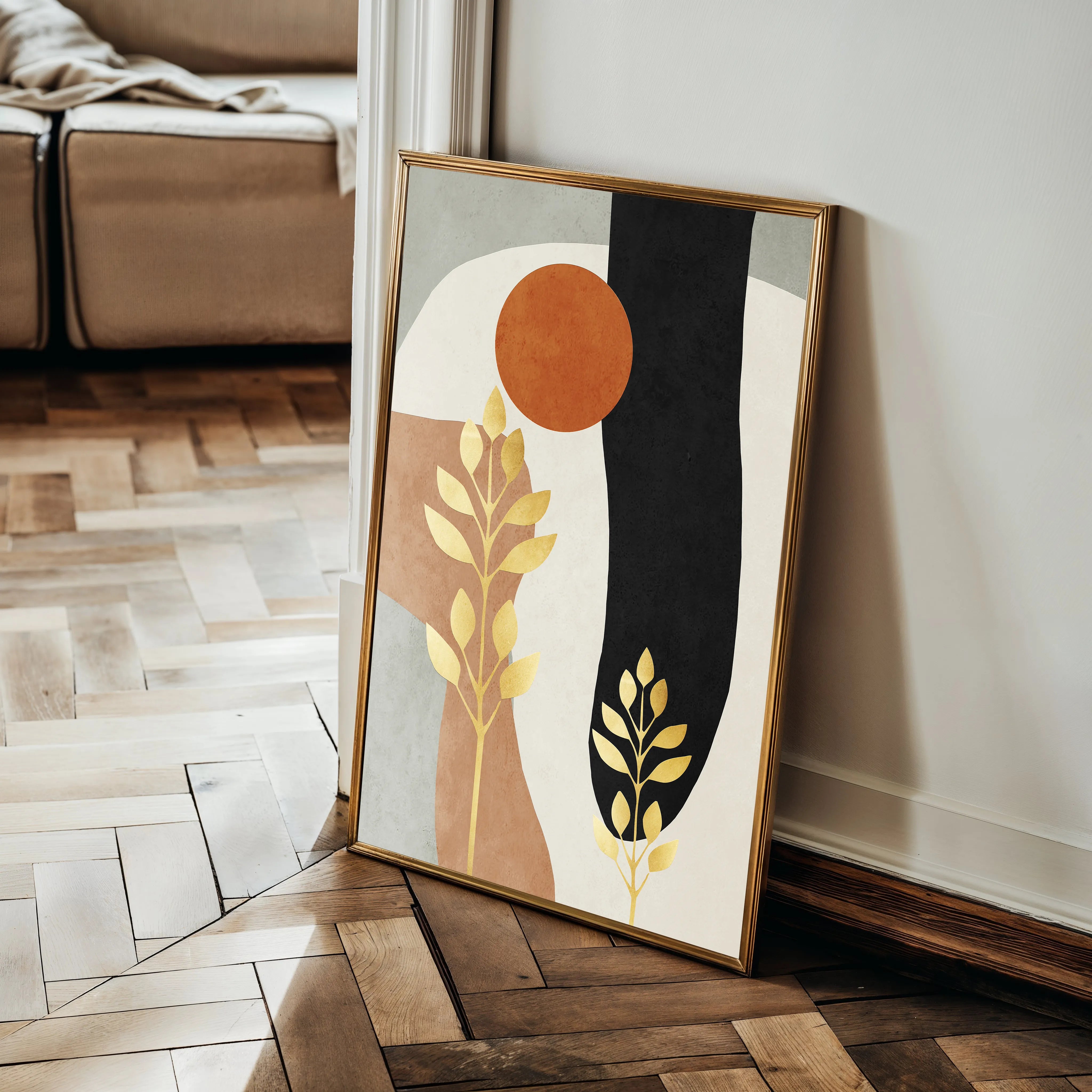 Boho 001 Canvas Art 60 x 40 cm / Black