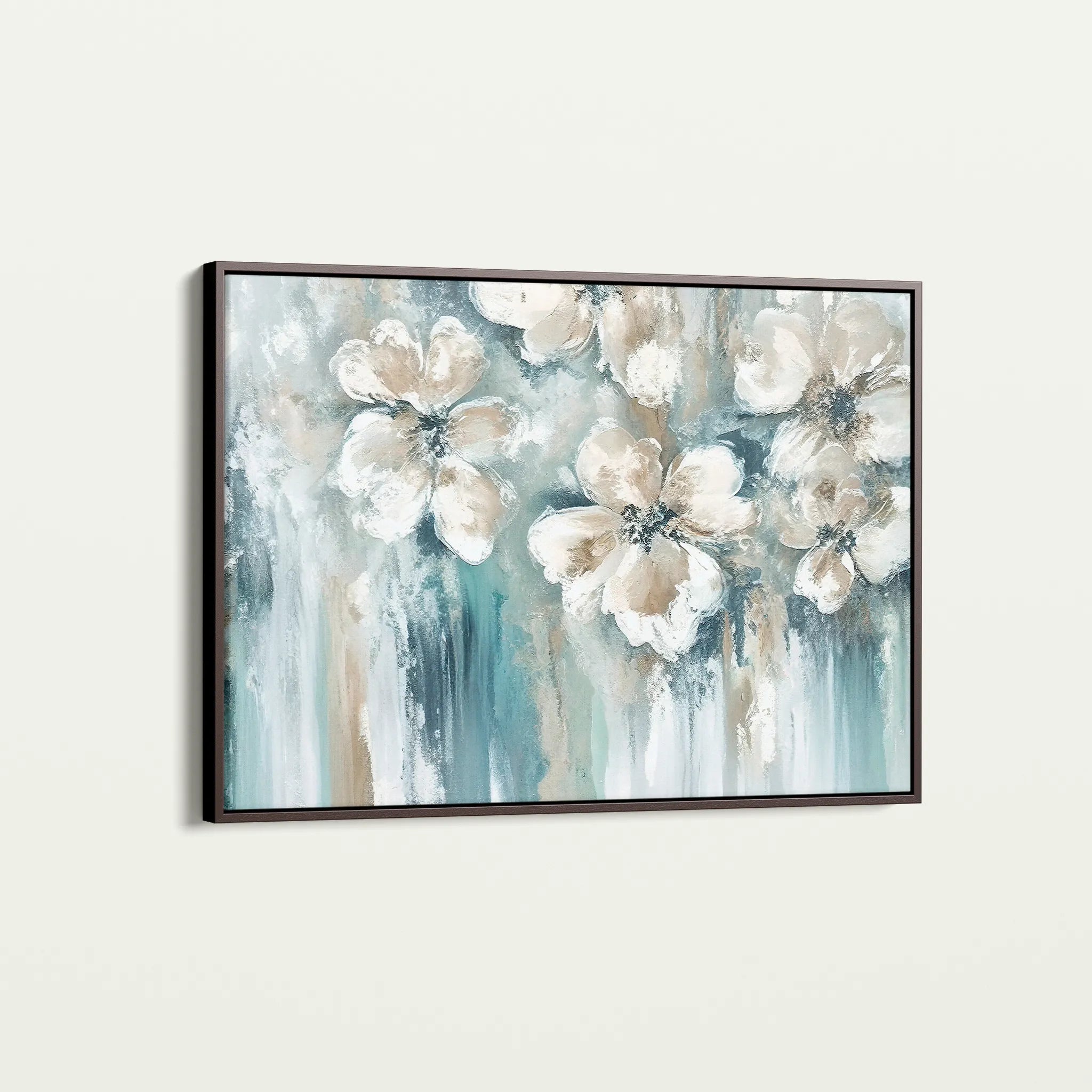 Floral 001 Canvas Art 60 x 40 cm / Black