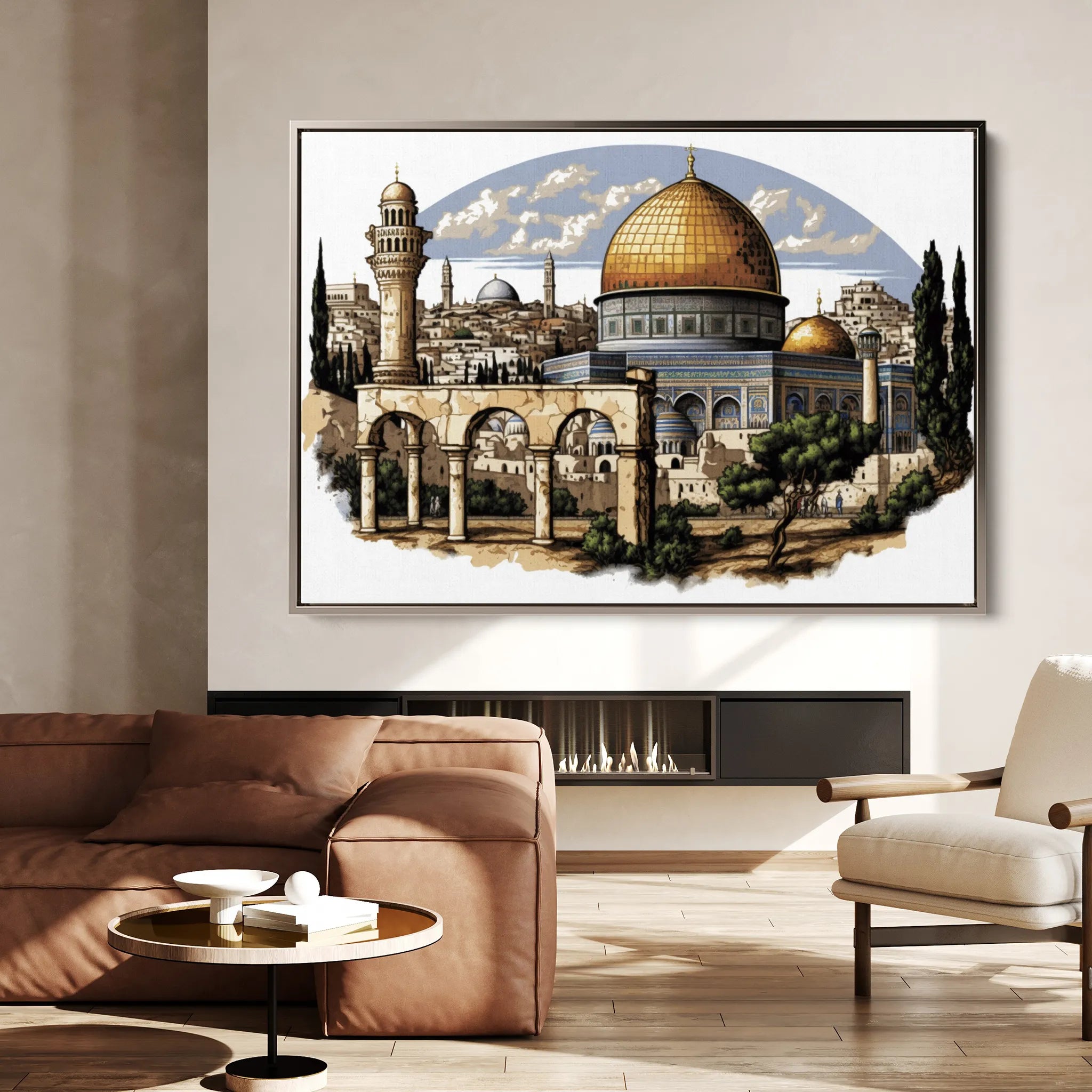 Palestine 001 Canvas Art 60 x 40 cm / Black
