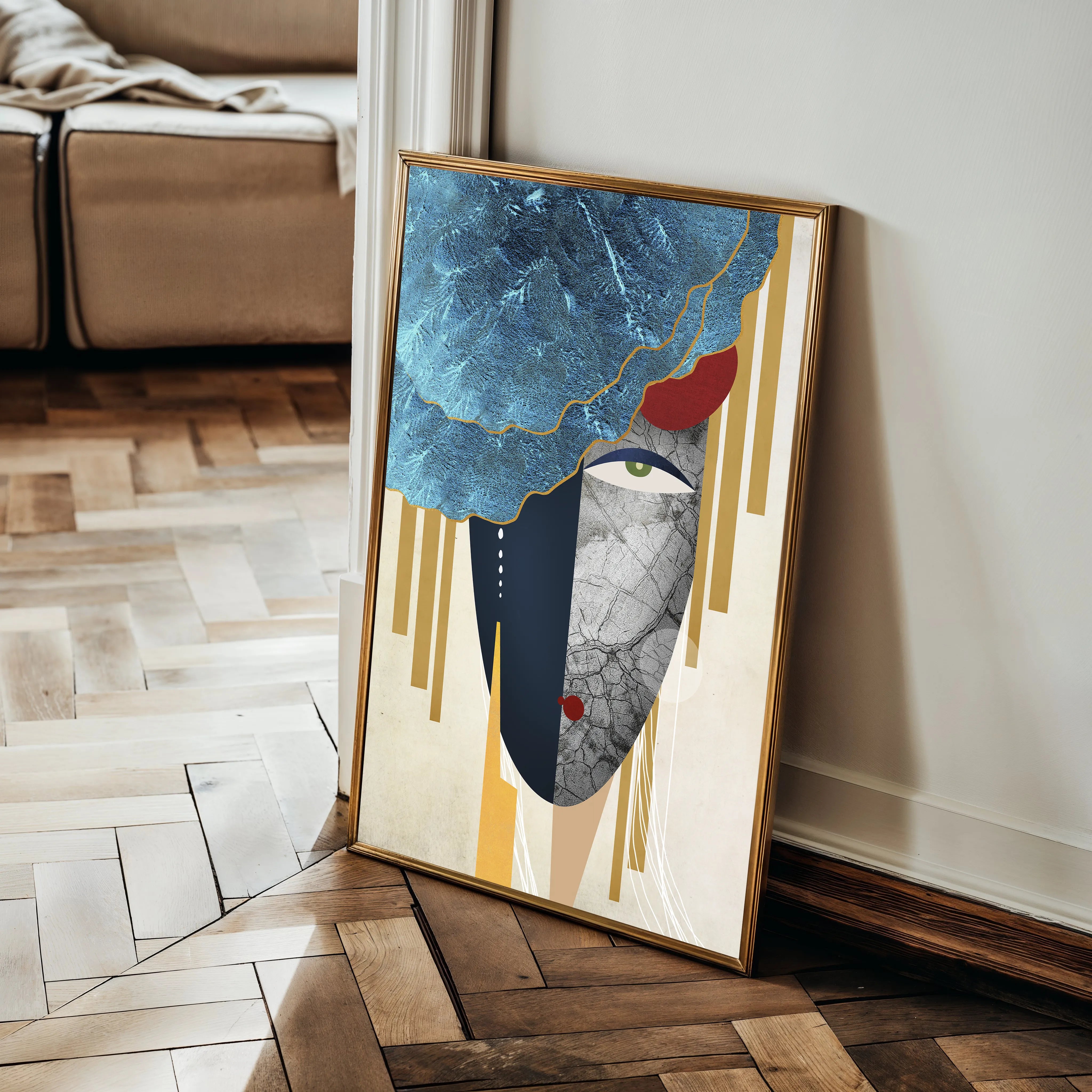 Portrait 001 Canvas Art 60 x 40 cm / Black