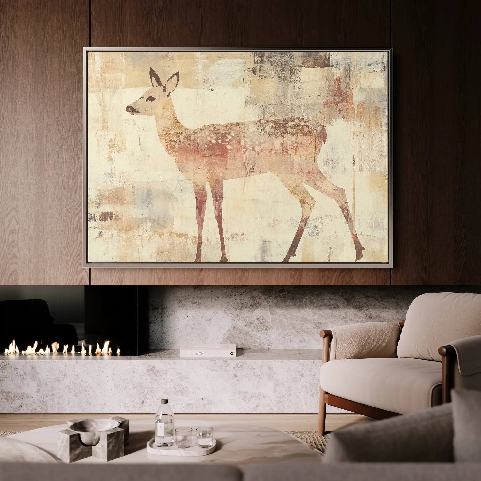 Animals 002 Canvas Art 60 x 40 cm / Black