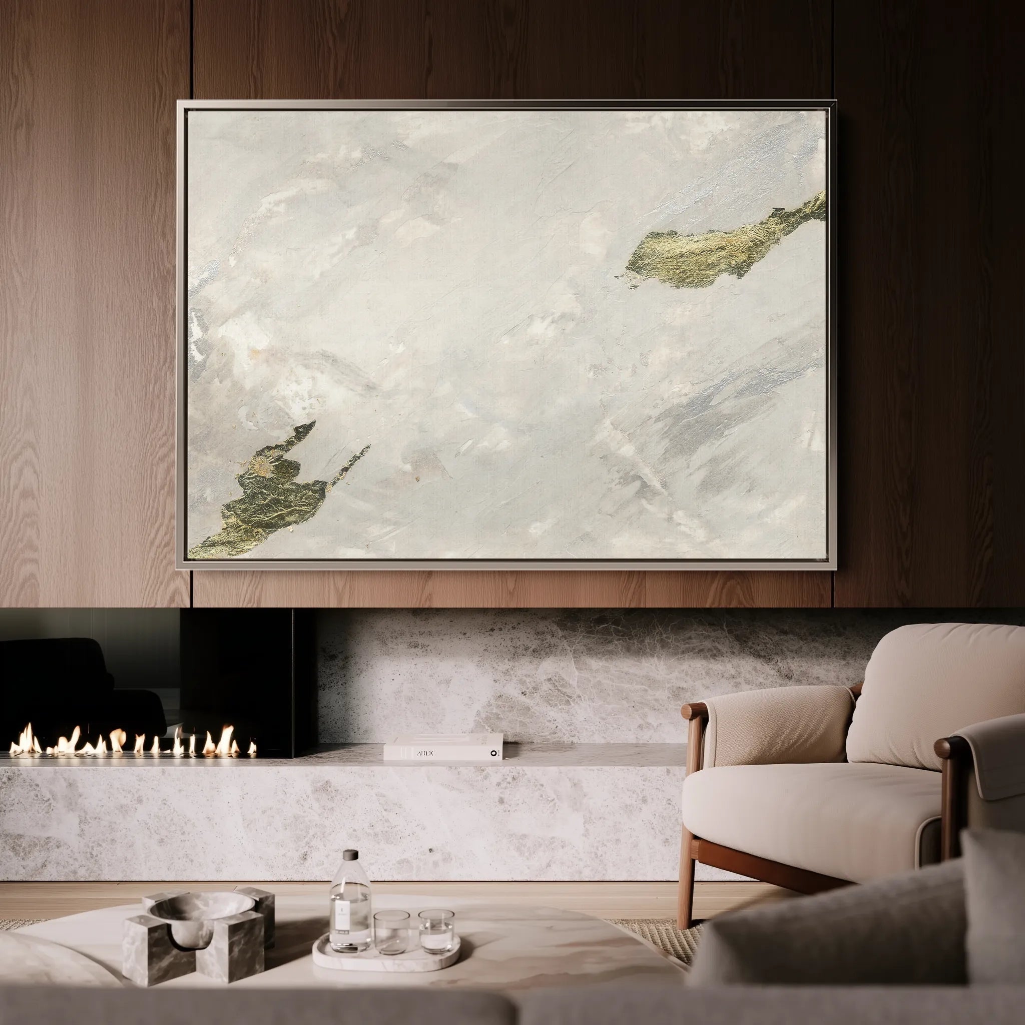 Abstract 002 Canvas Art 60 x 40 cm / Black