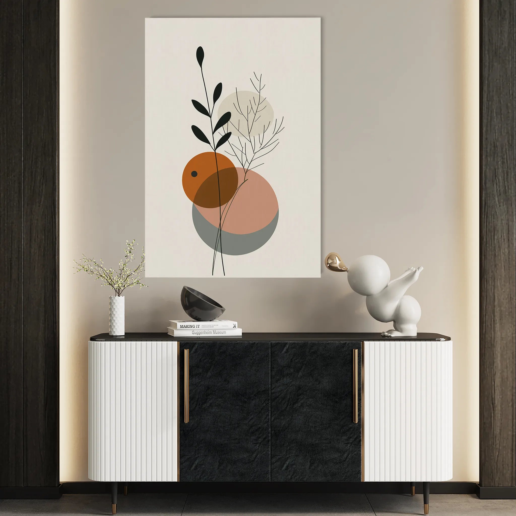 Boho 002 Canvas Art 60 x 40 cm / Black