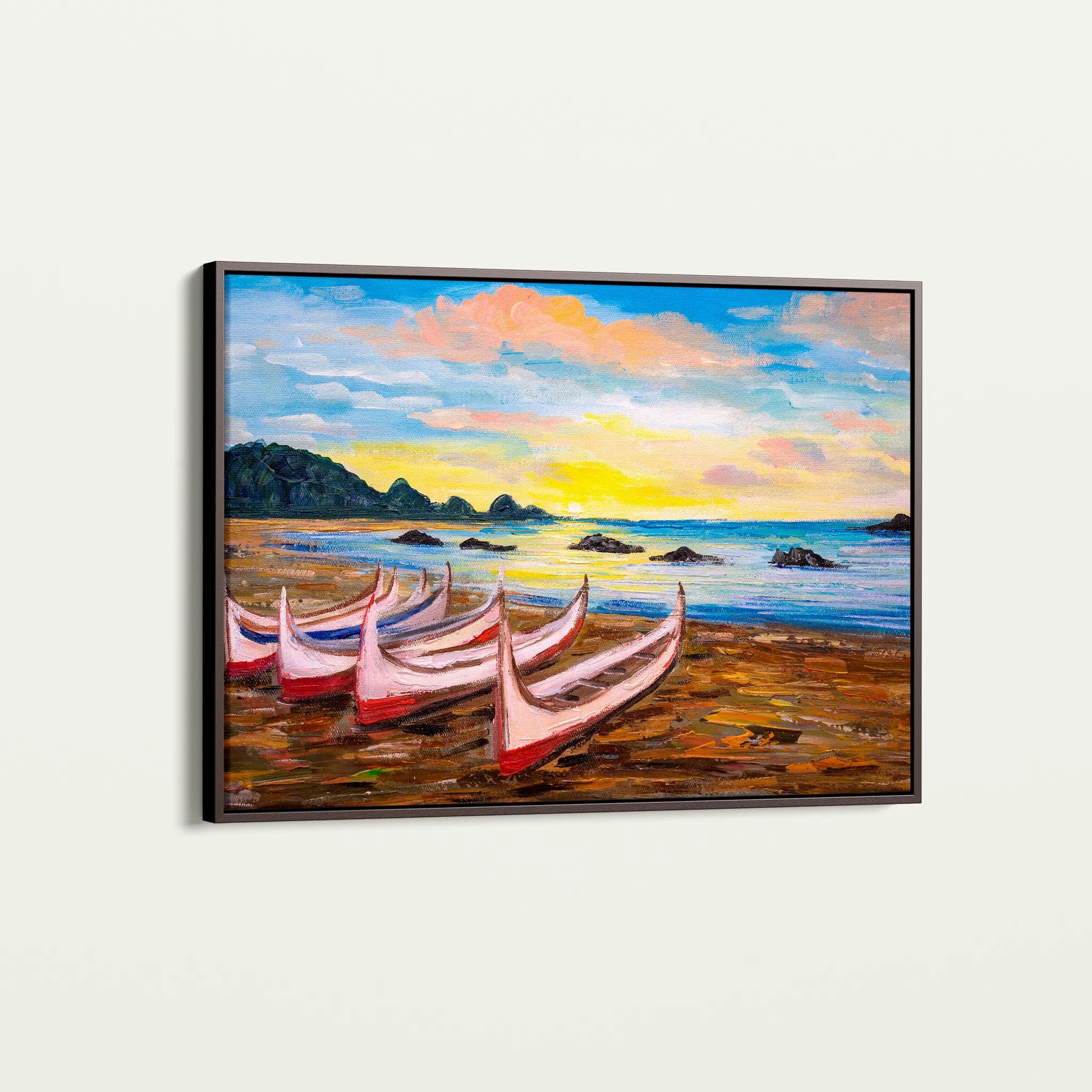 Landscape 002 Canvas Art 60 x 40 cm / Black