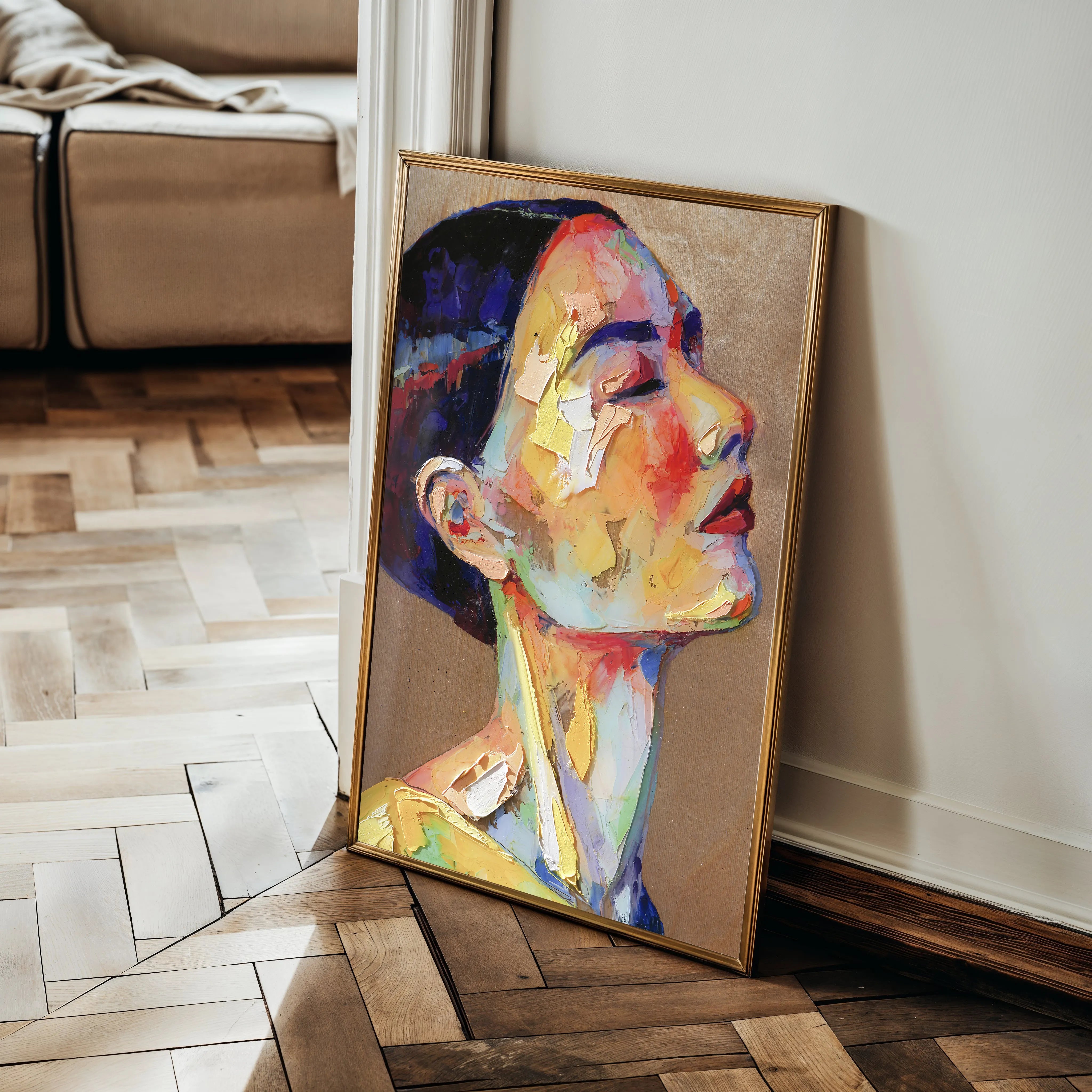 Portrait 002 Canvas Art 60 x 40 cm / Black