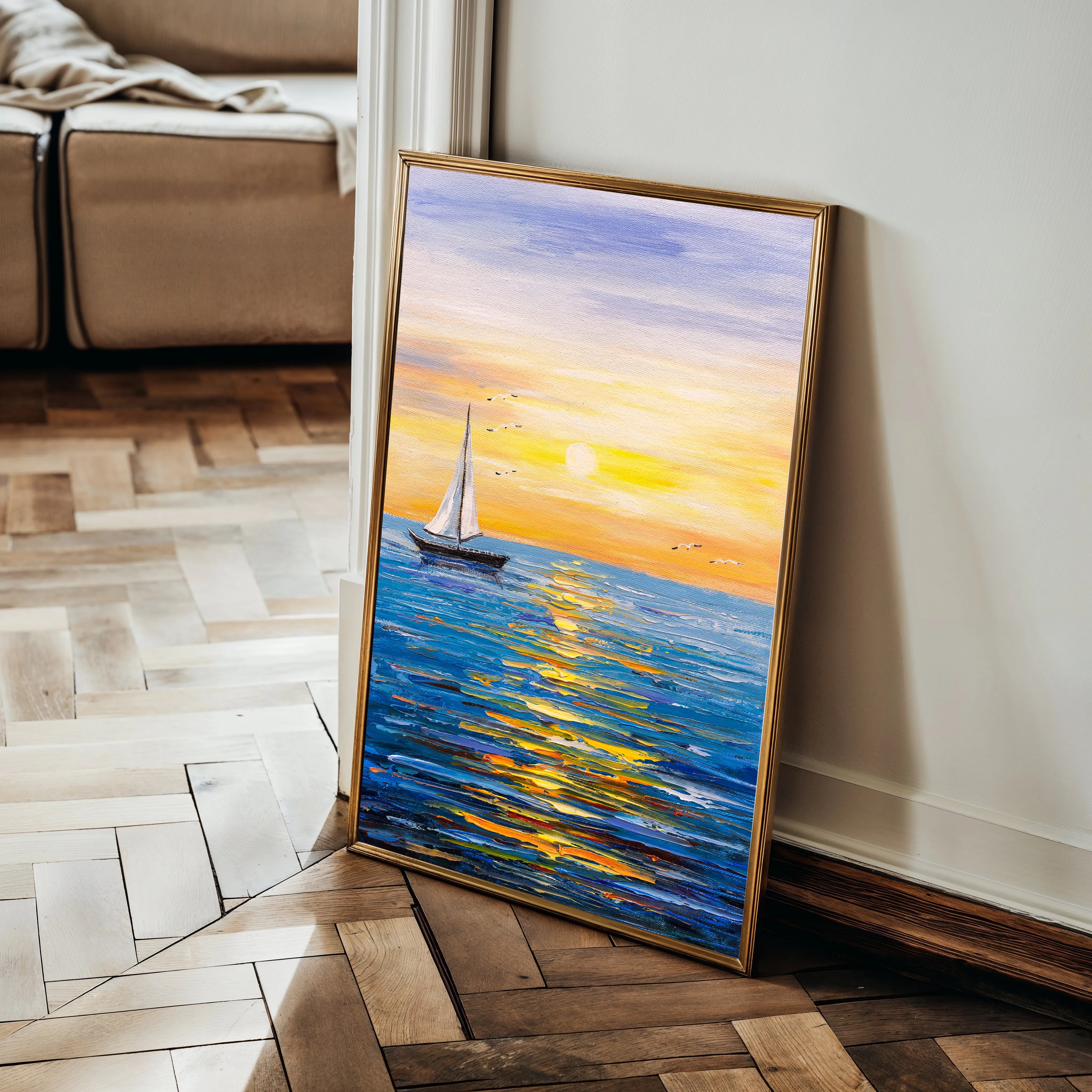 Landscape 004 Canvas Art 60 x 40 cm / Black