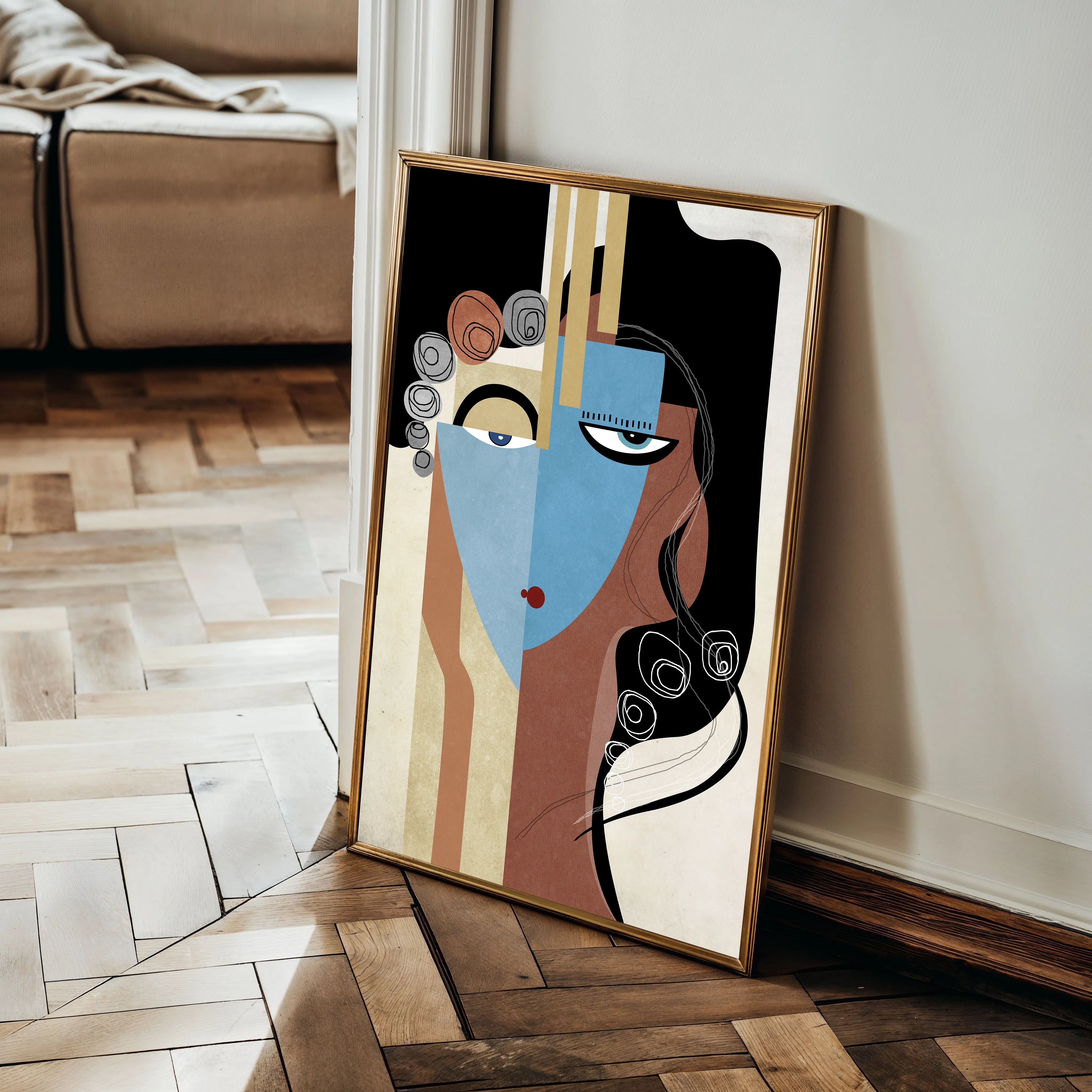 Portrait 004 Canvas Art 60 x 40 cm / Black
