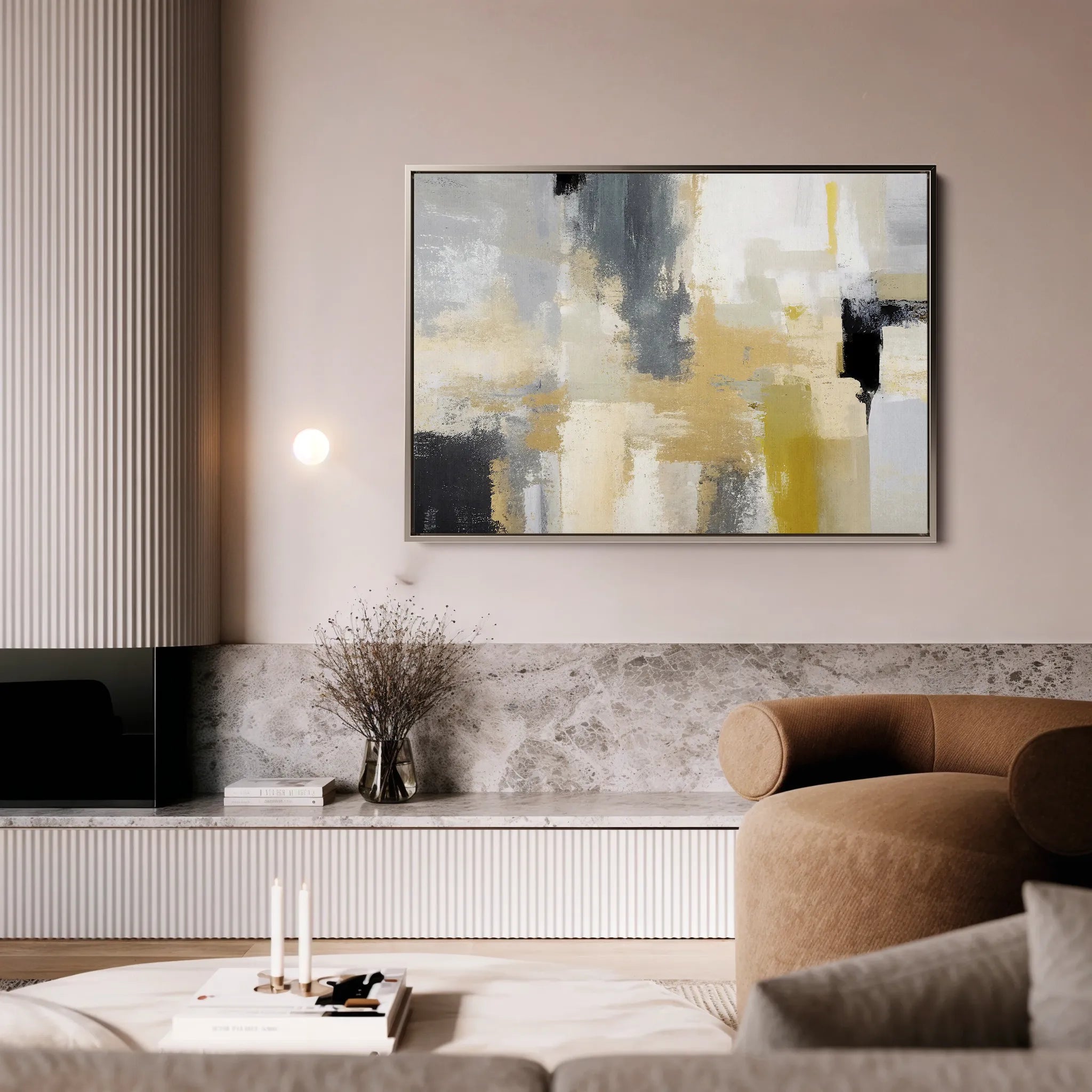 Abstract 005 Canvas Art 60 x 40 cm / Black