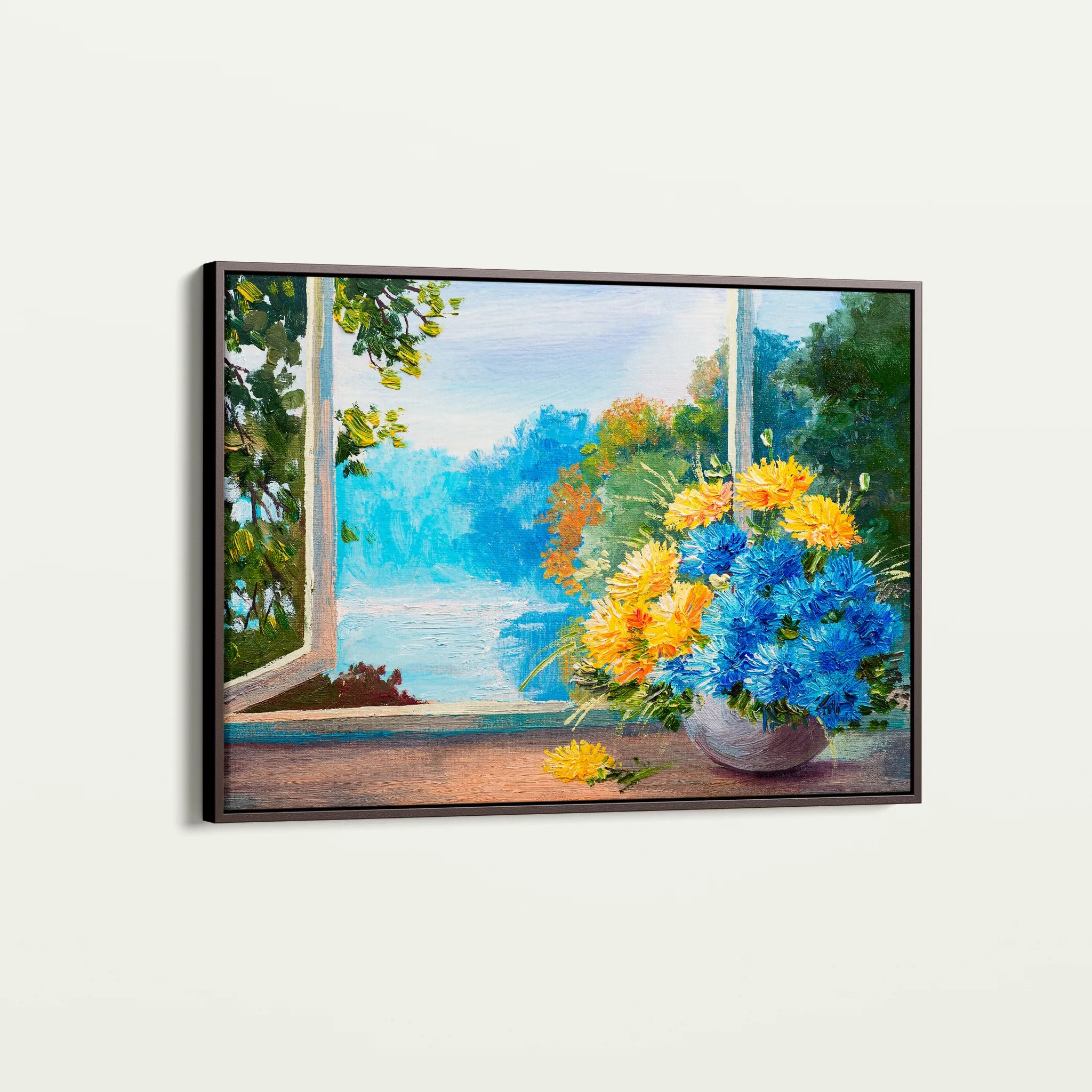 Floral 005 Canvas Art 60 x 40 cm / Black