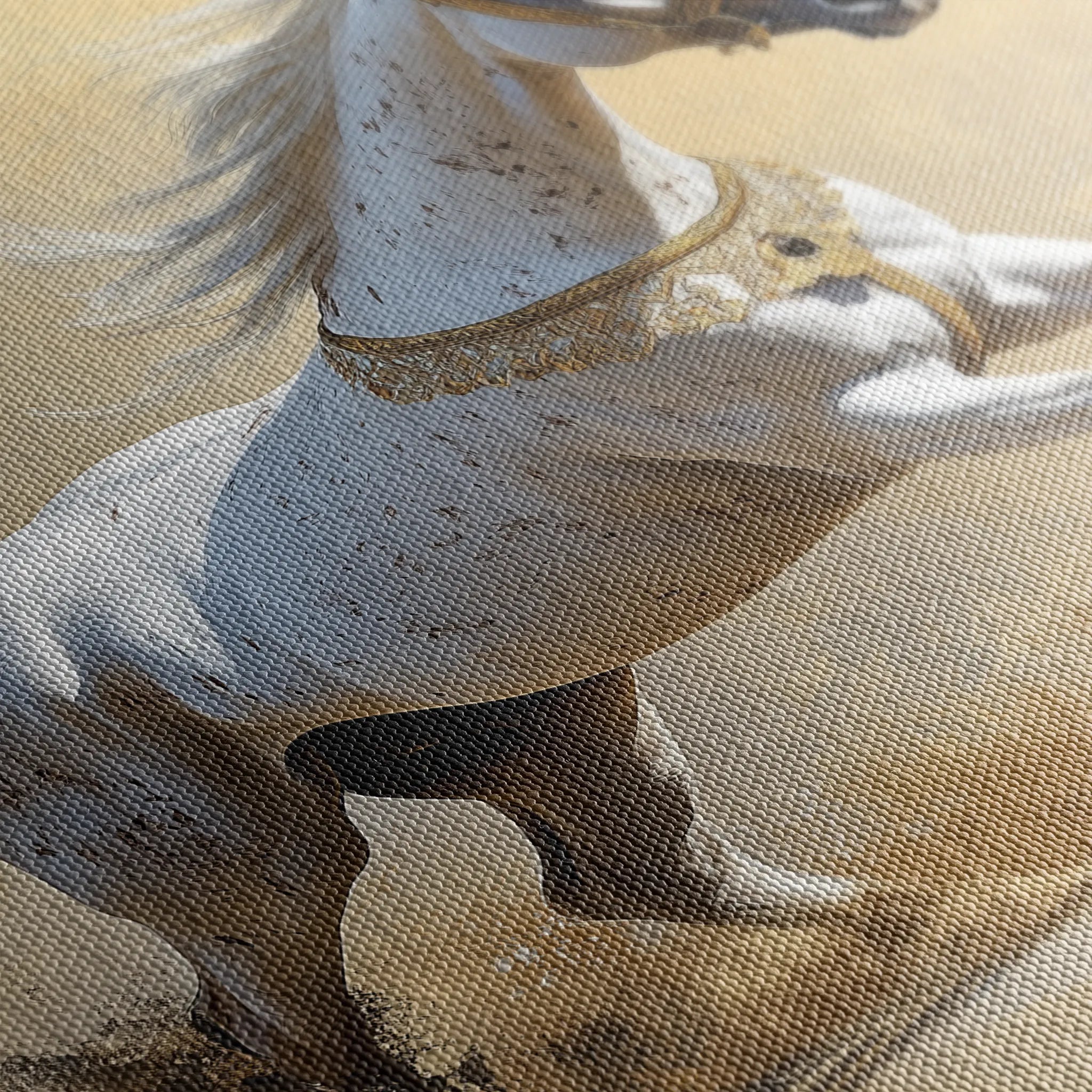 Horses 006 Canvas Art 60 x 40 cm / Black