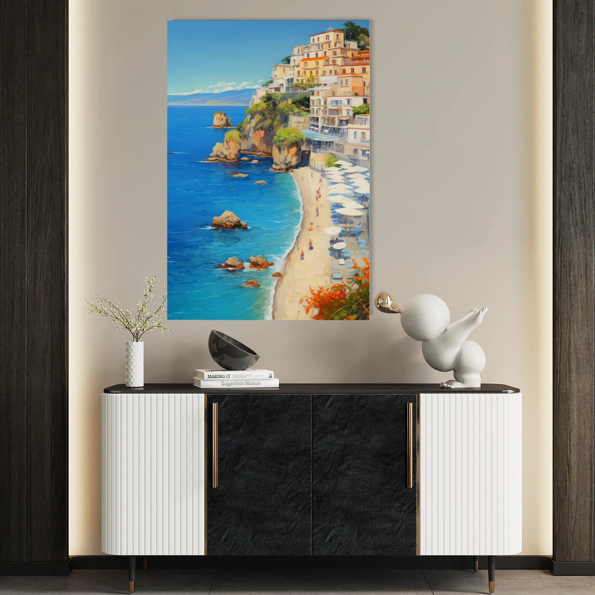 Landscape 006 Canvas Art 60 x 40 cm / Black