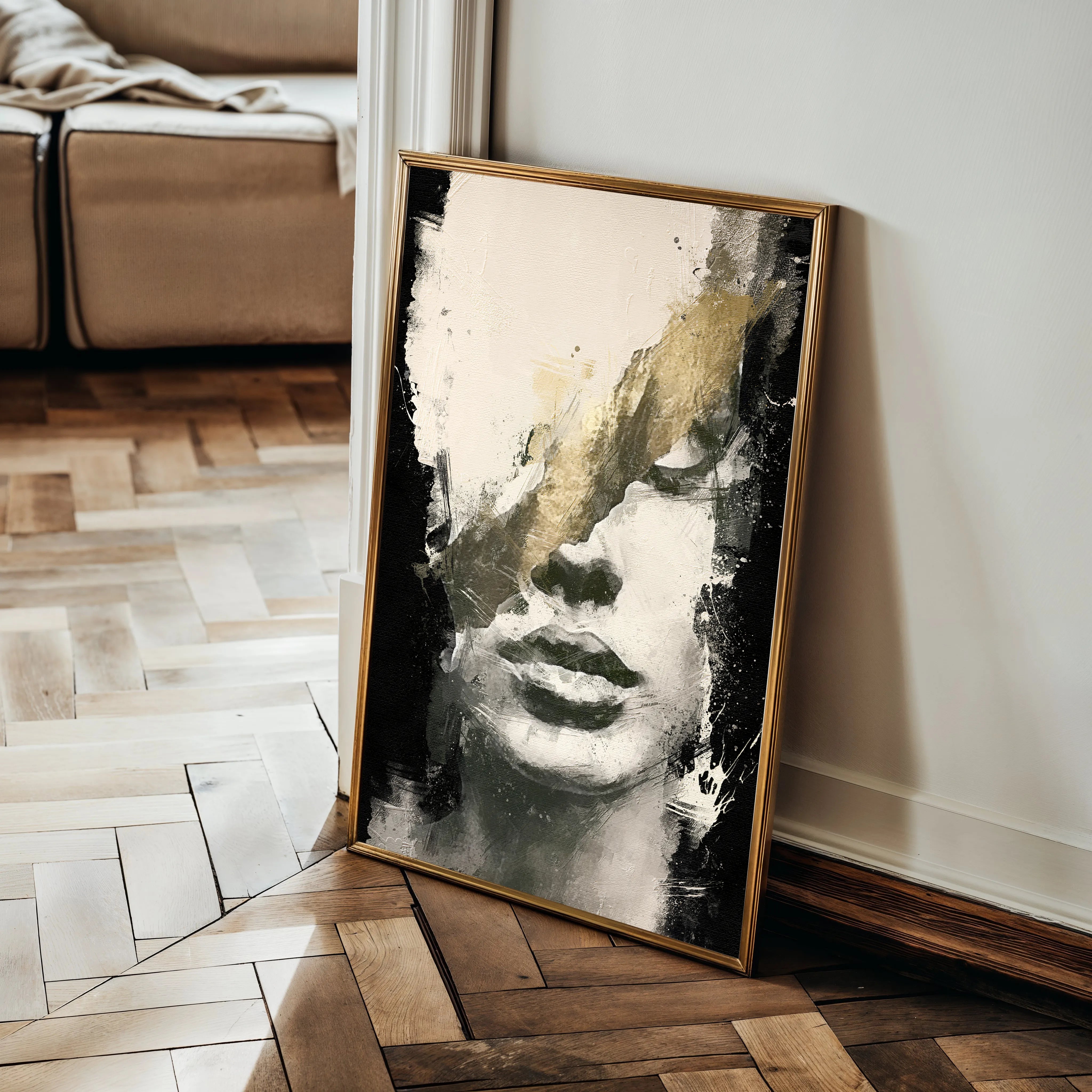 Portrait 006 Canvas Art 60 x 40 cm / Black