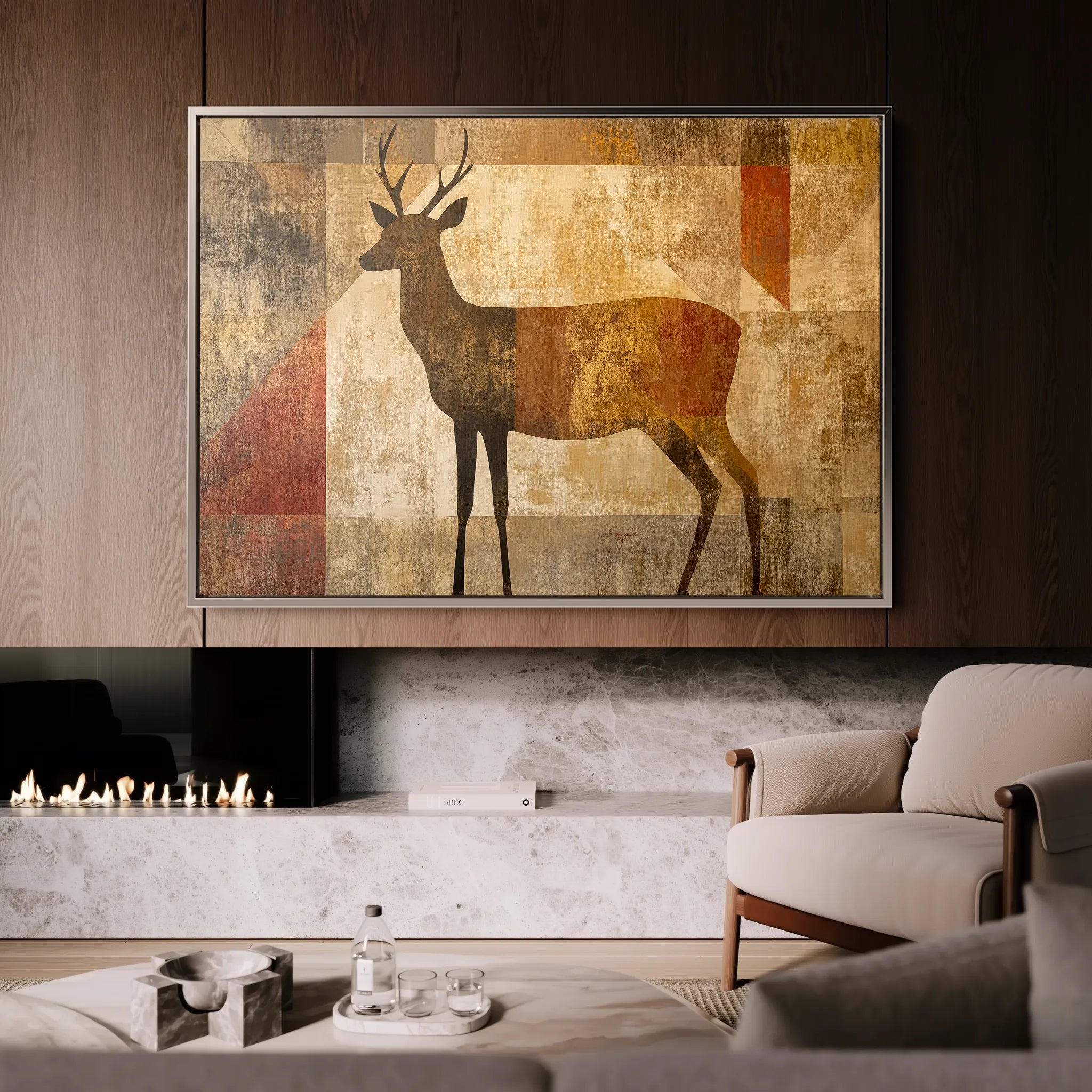 Animals 007 Canvas Art 60 x 40 cm / Black