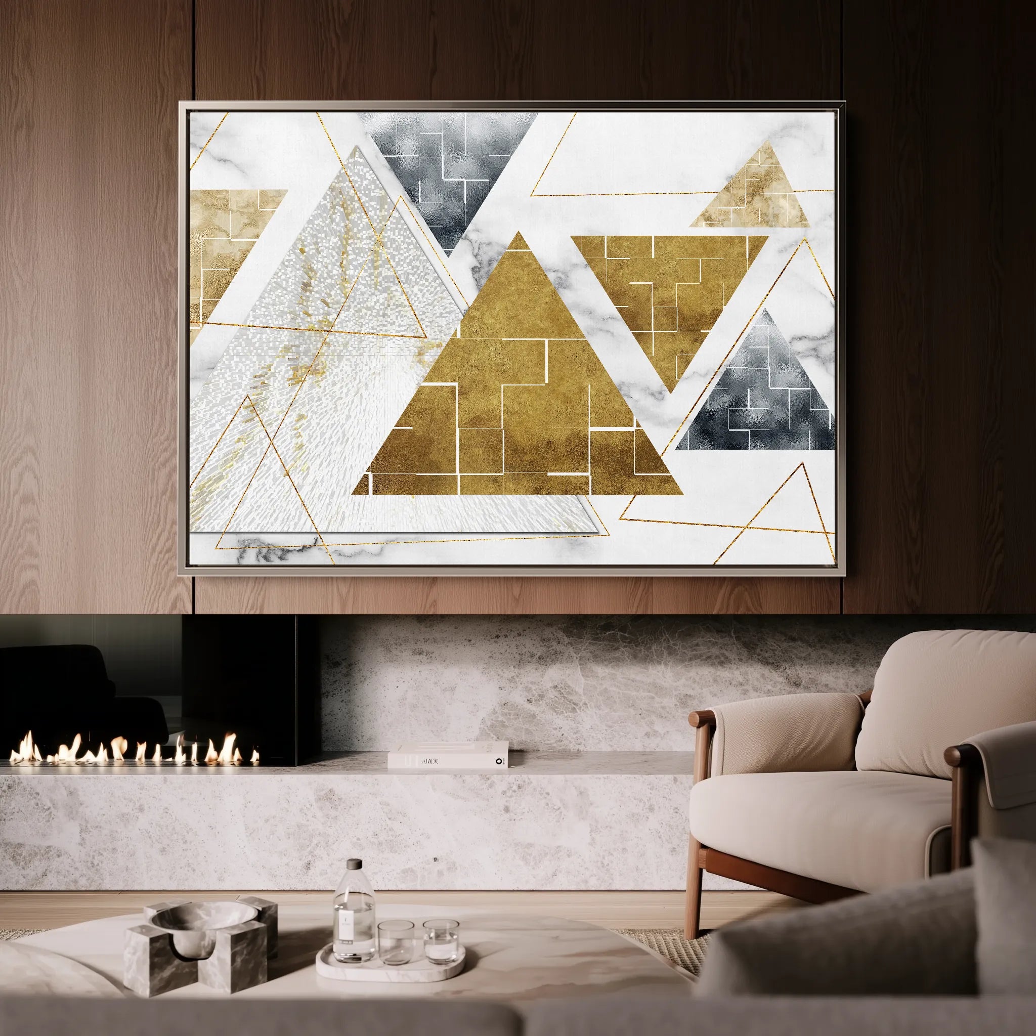 Abstract 007 Canvas Art 60 x 40 cm / Black