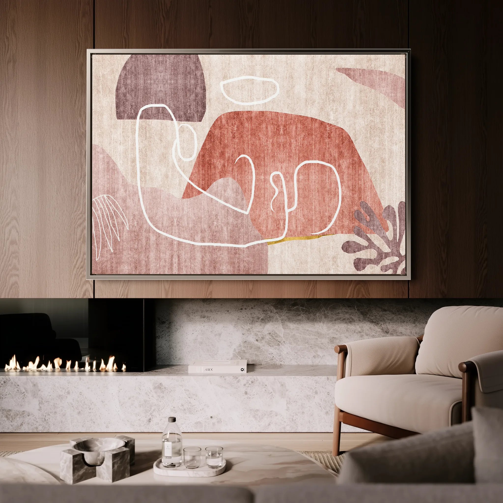 Boho 007 Canvas Art 60 x 40 cm / Black