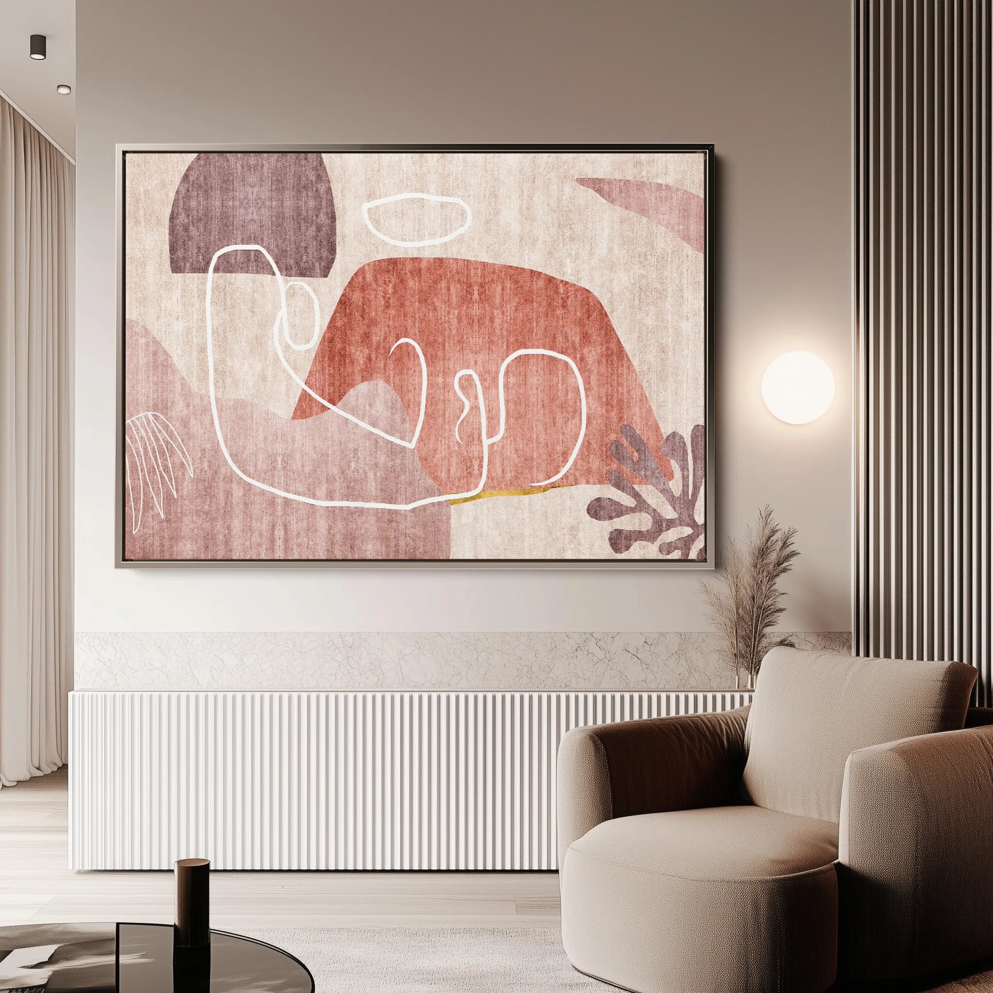 Boho 007 Canvas Art 60 x 40 cm / Black