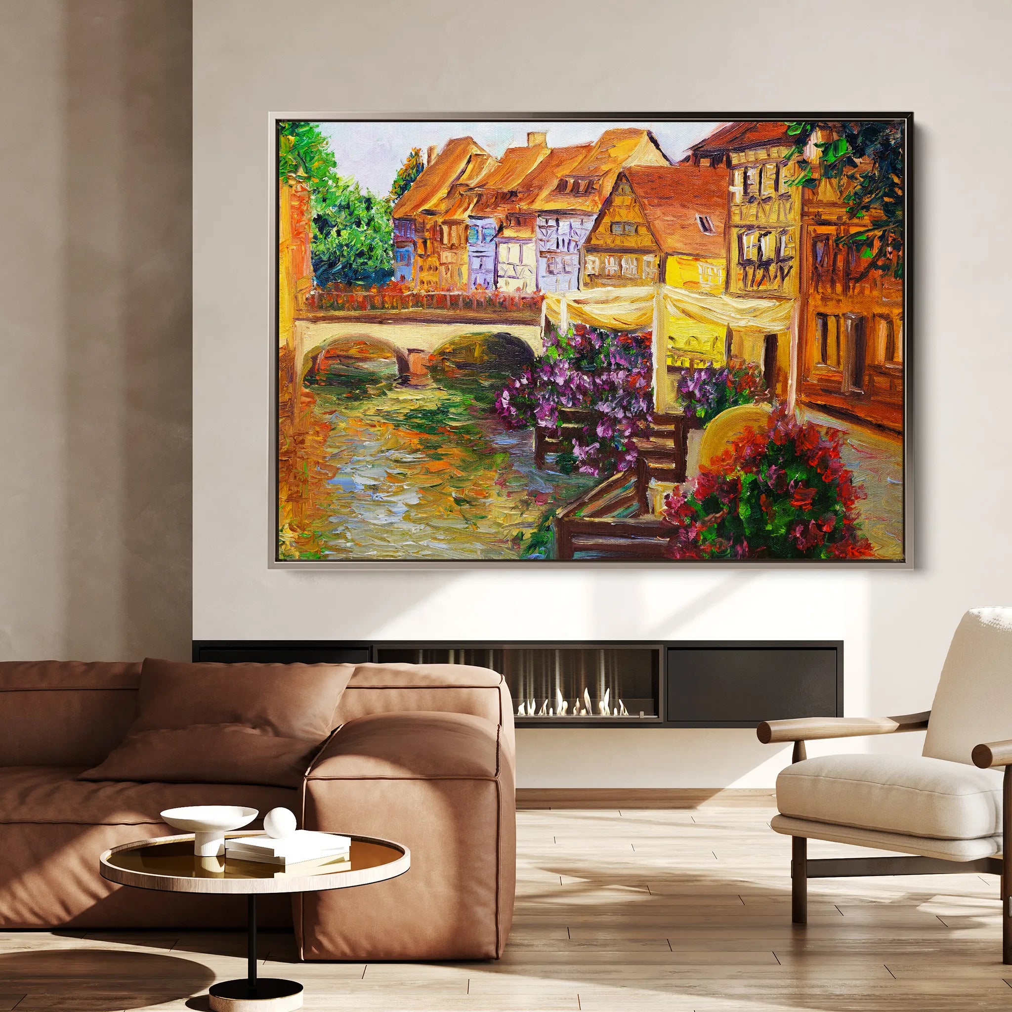 Landscape 007 Canvas Art 60 x 40 cm / Black