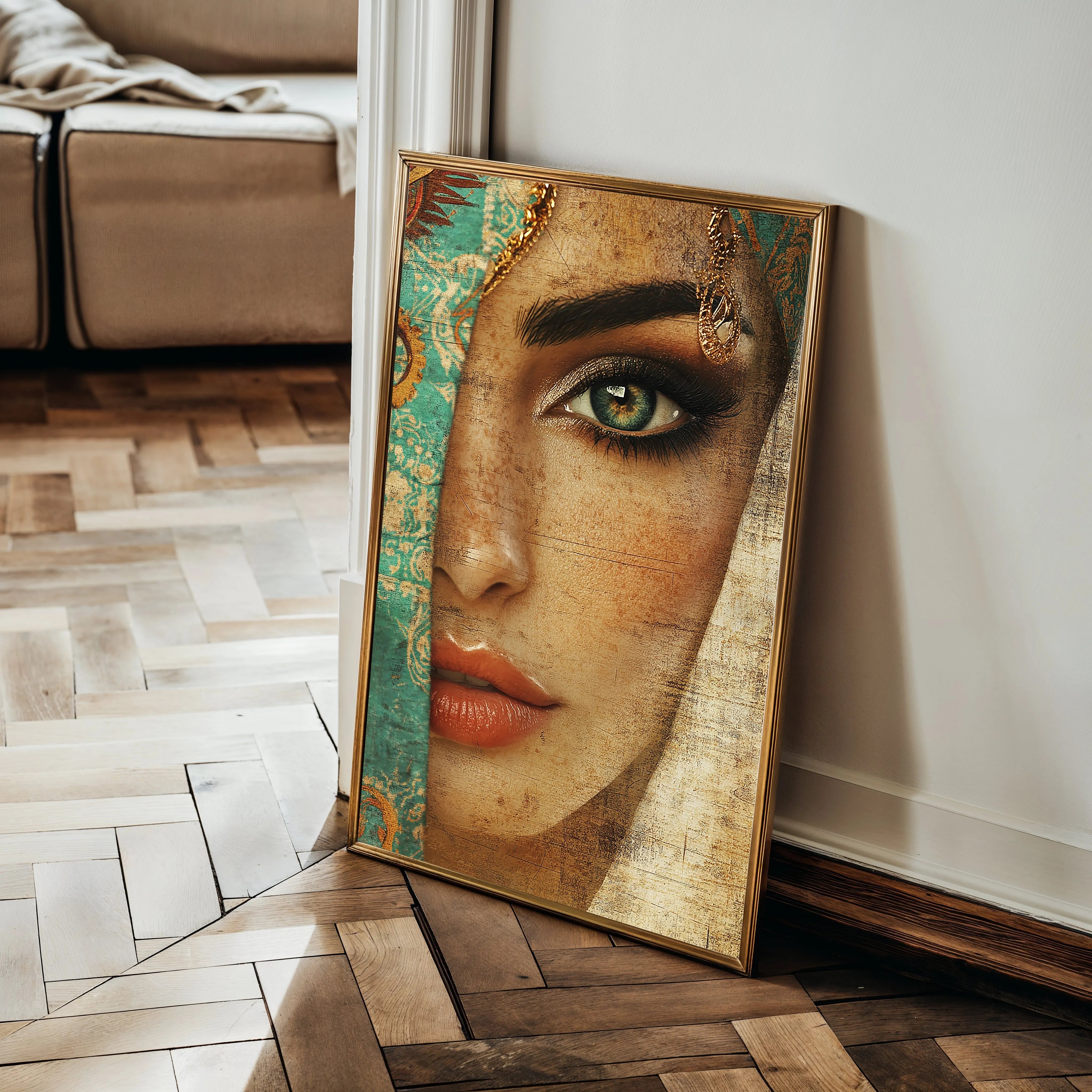 Portrait 007 Canvas Art 60 x 40 cm / Black