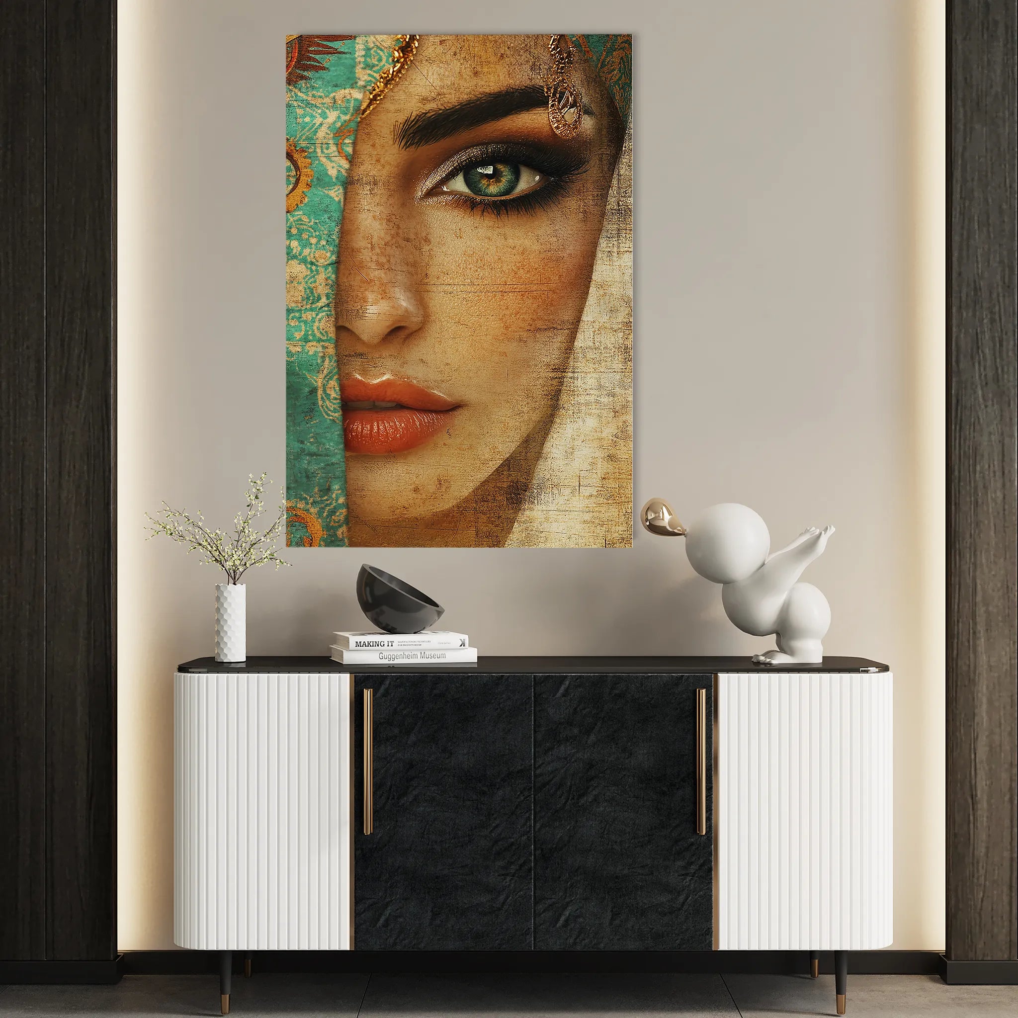 Portrait 007 Canvas Art 60 x 40 cm / Black
