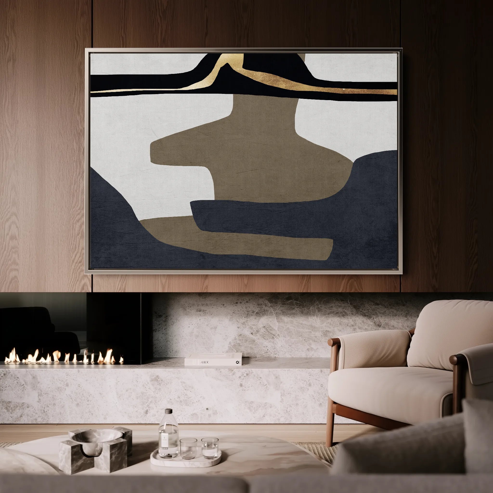 Boho 008 Canvas Art 60 x 40 cm / Black
