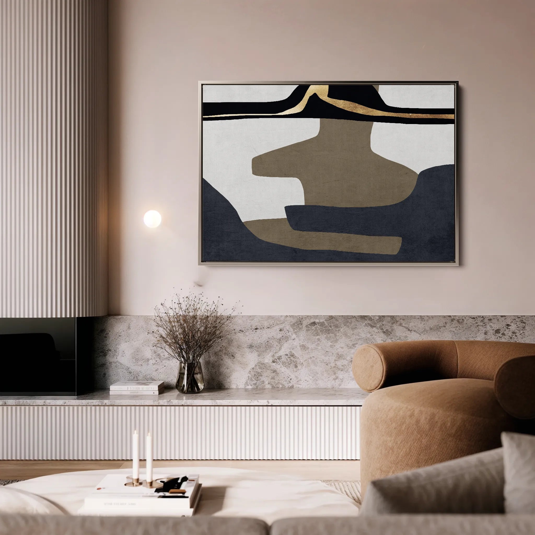 Boho 008 Canvas Art 60 x 40 cm / Black