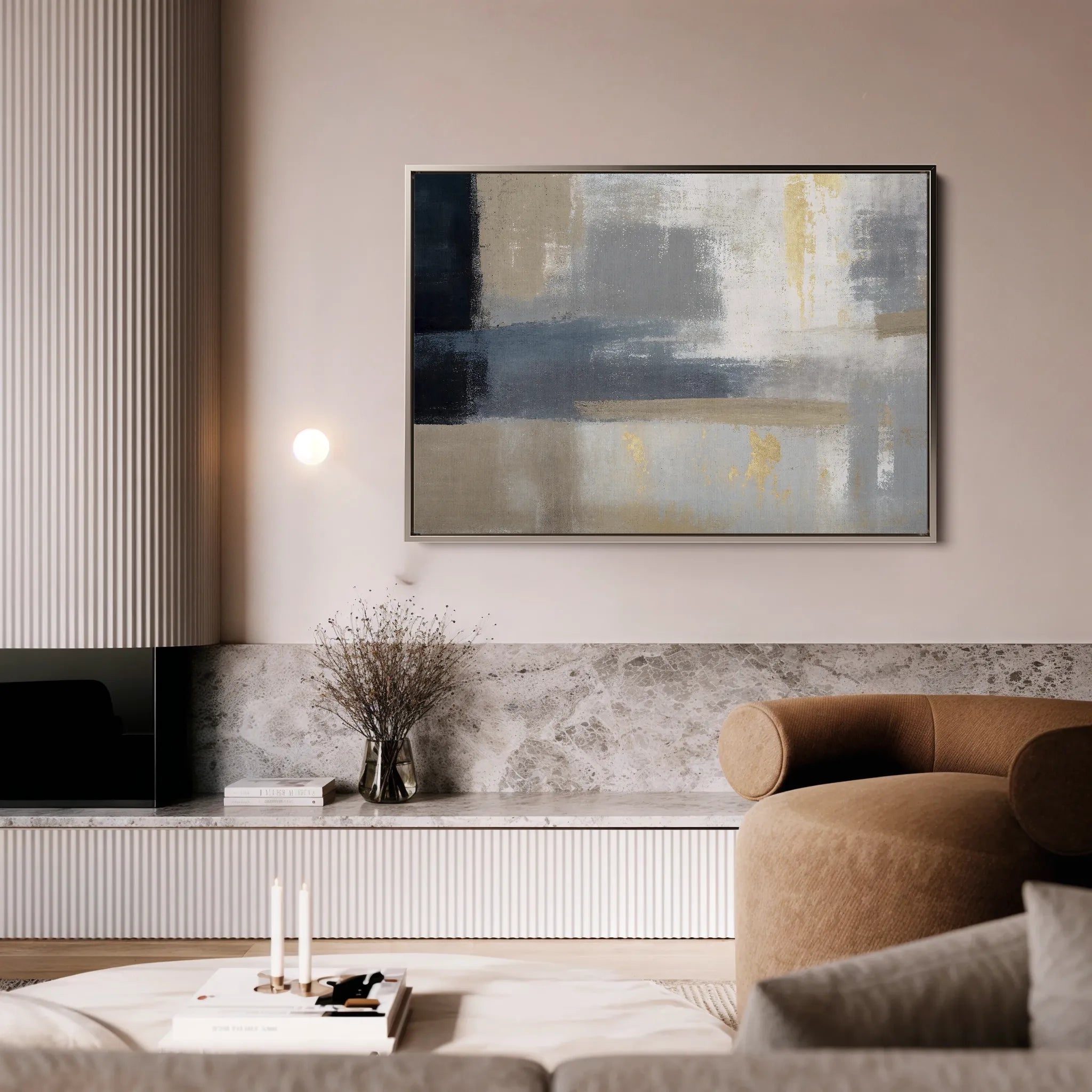 Abstract 009 Canvas Art 60 x 40 cm / Black