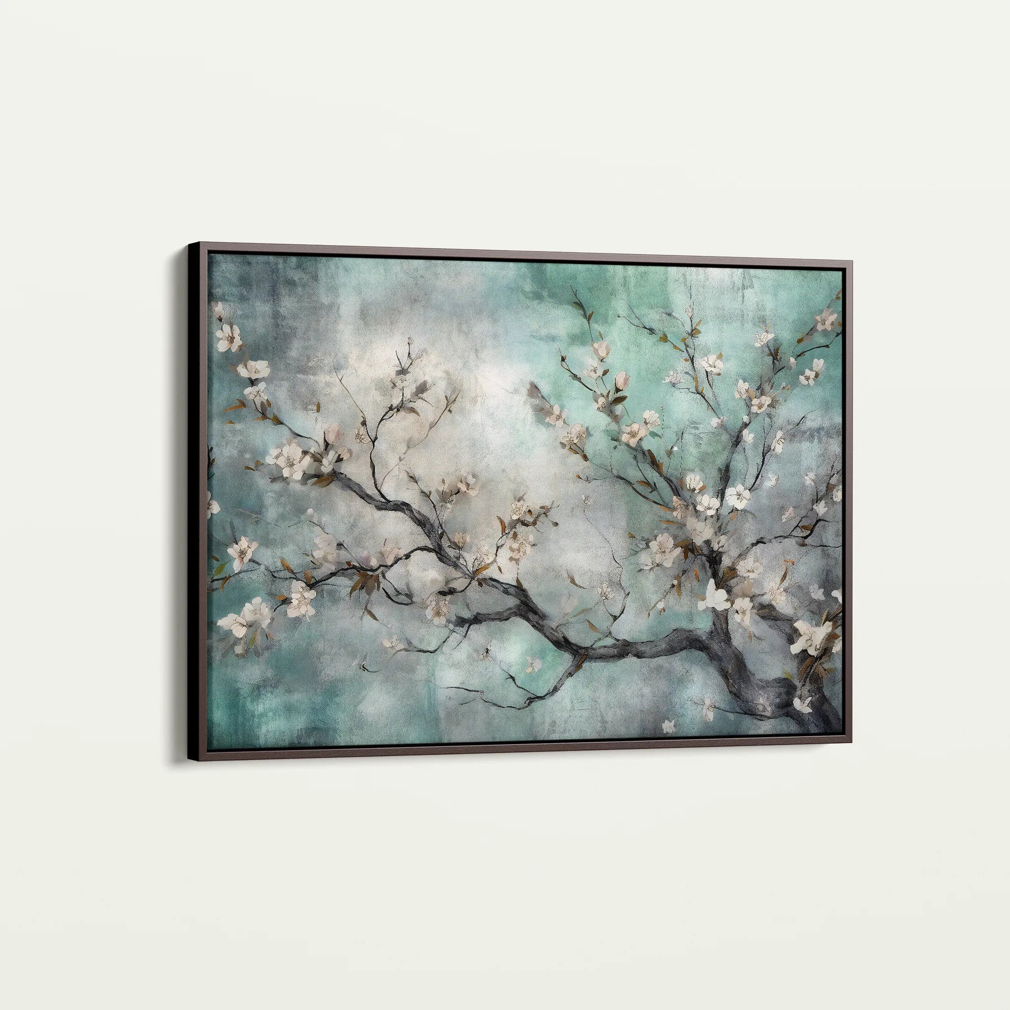 Floral 009 Canvas Art 60 x 40 cm / Black