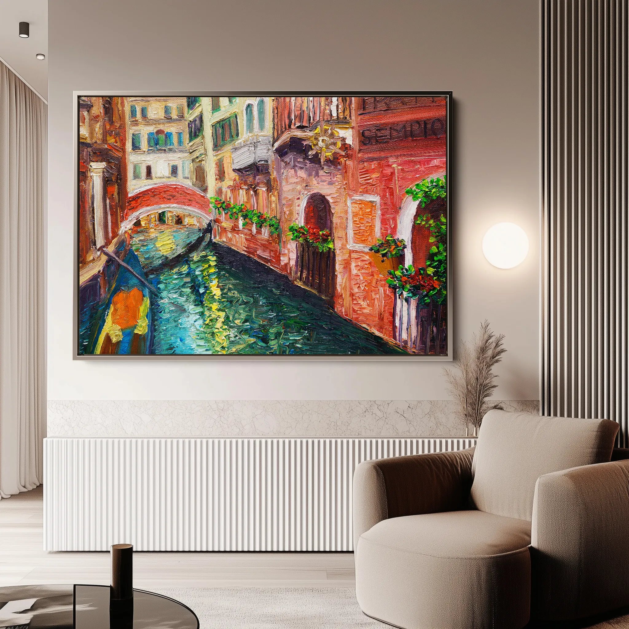 Landscape 009 Canvas Art 60 x 40 cm / Black