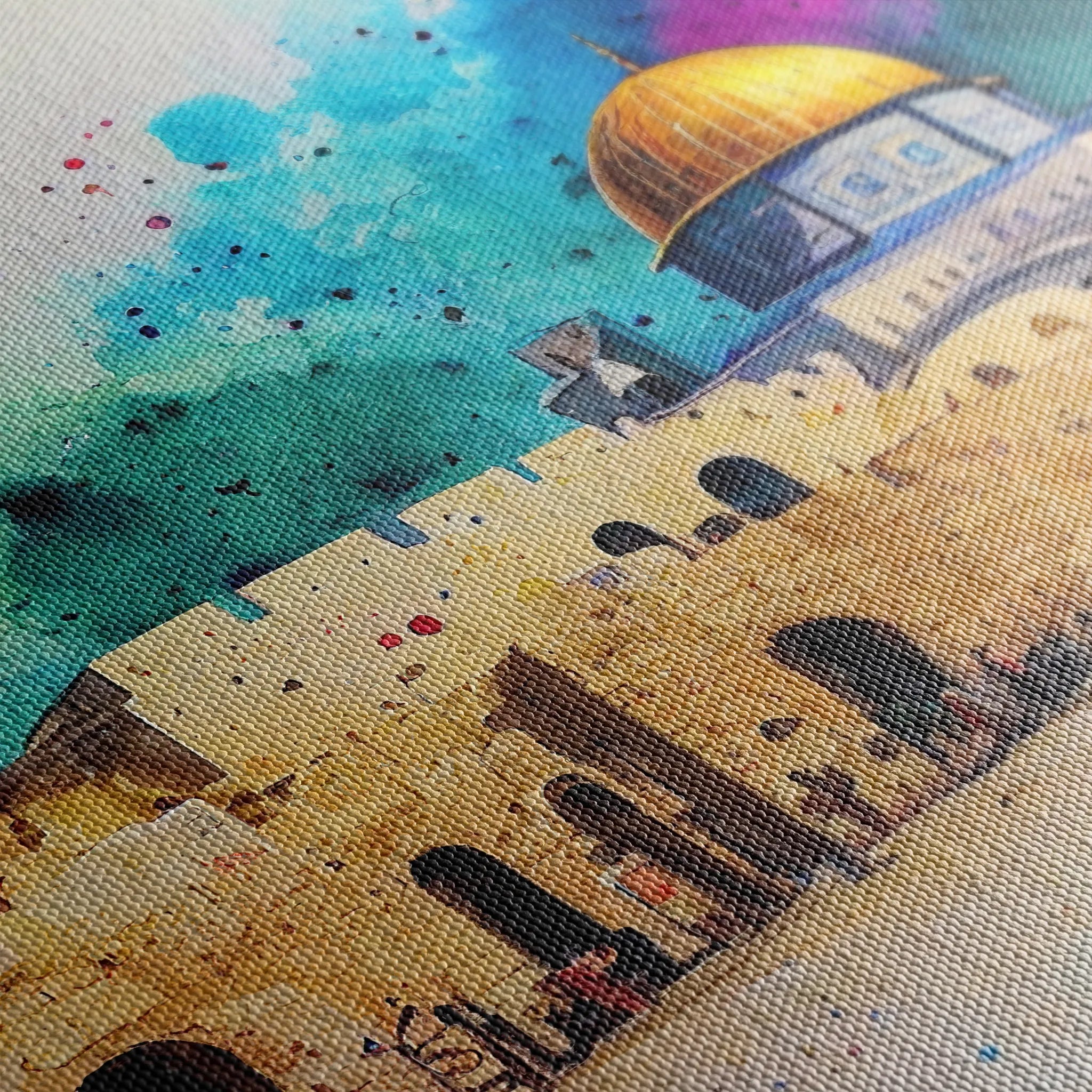 Palestine 009 Canvas Art 60 x 40 cm / Black