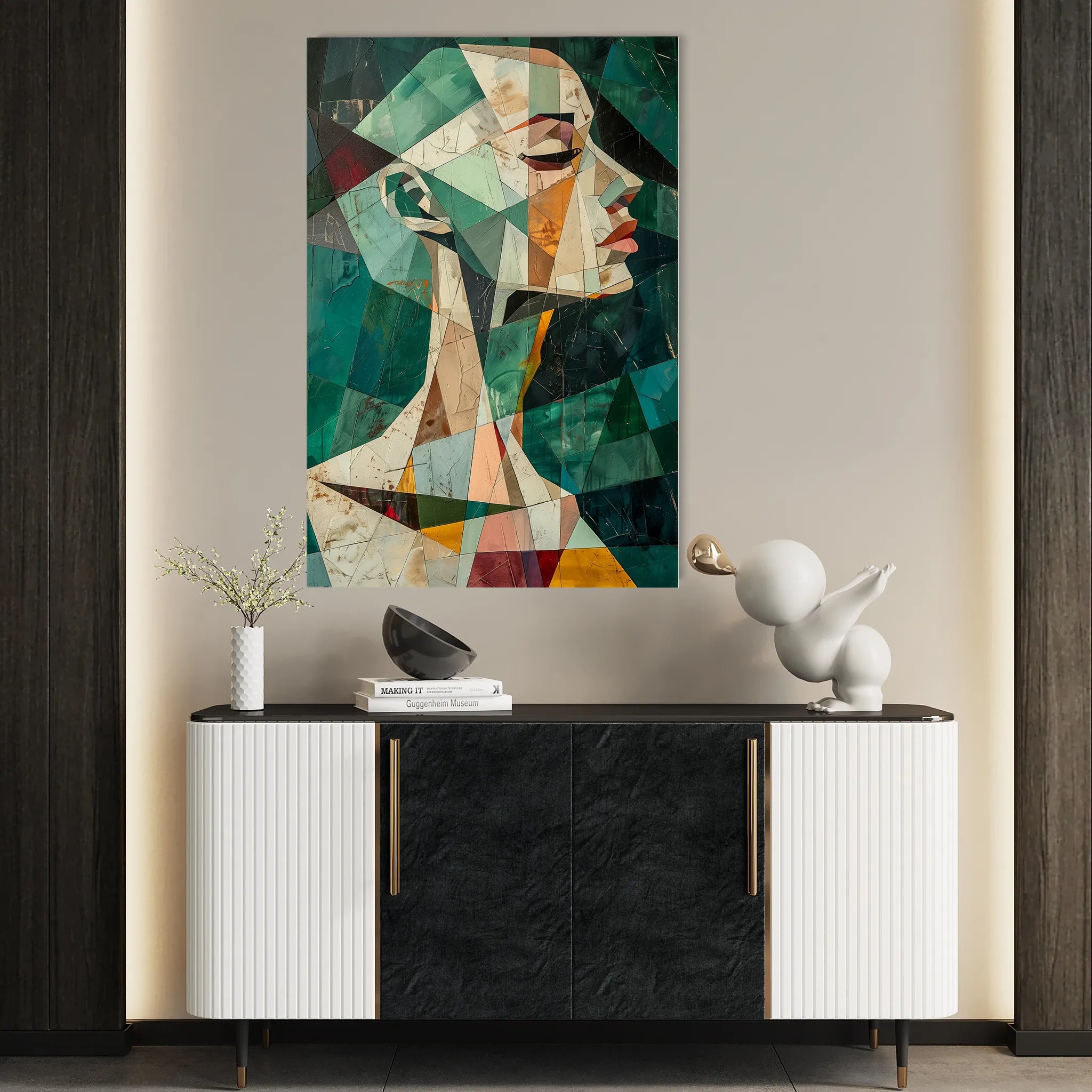 Portrait 009 Canvas Art 60 x 40 cm / Black