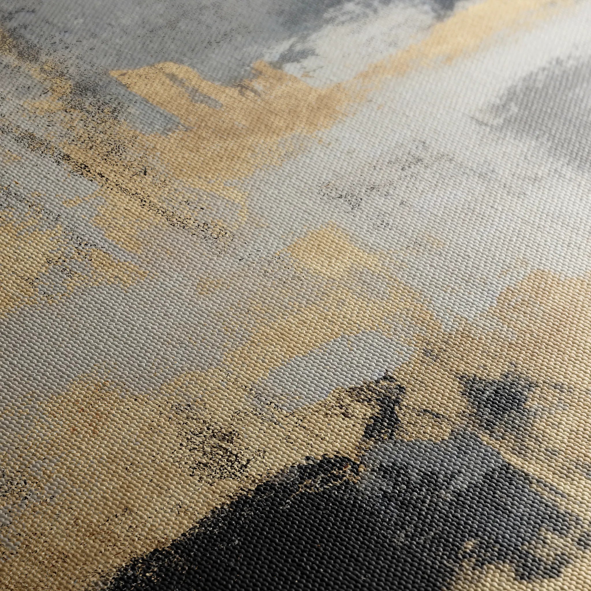 Abstract 010 Canvas Art 60 x 40 cm / Black