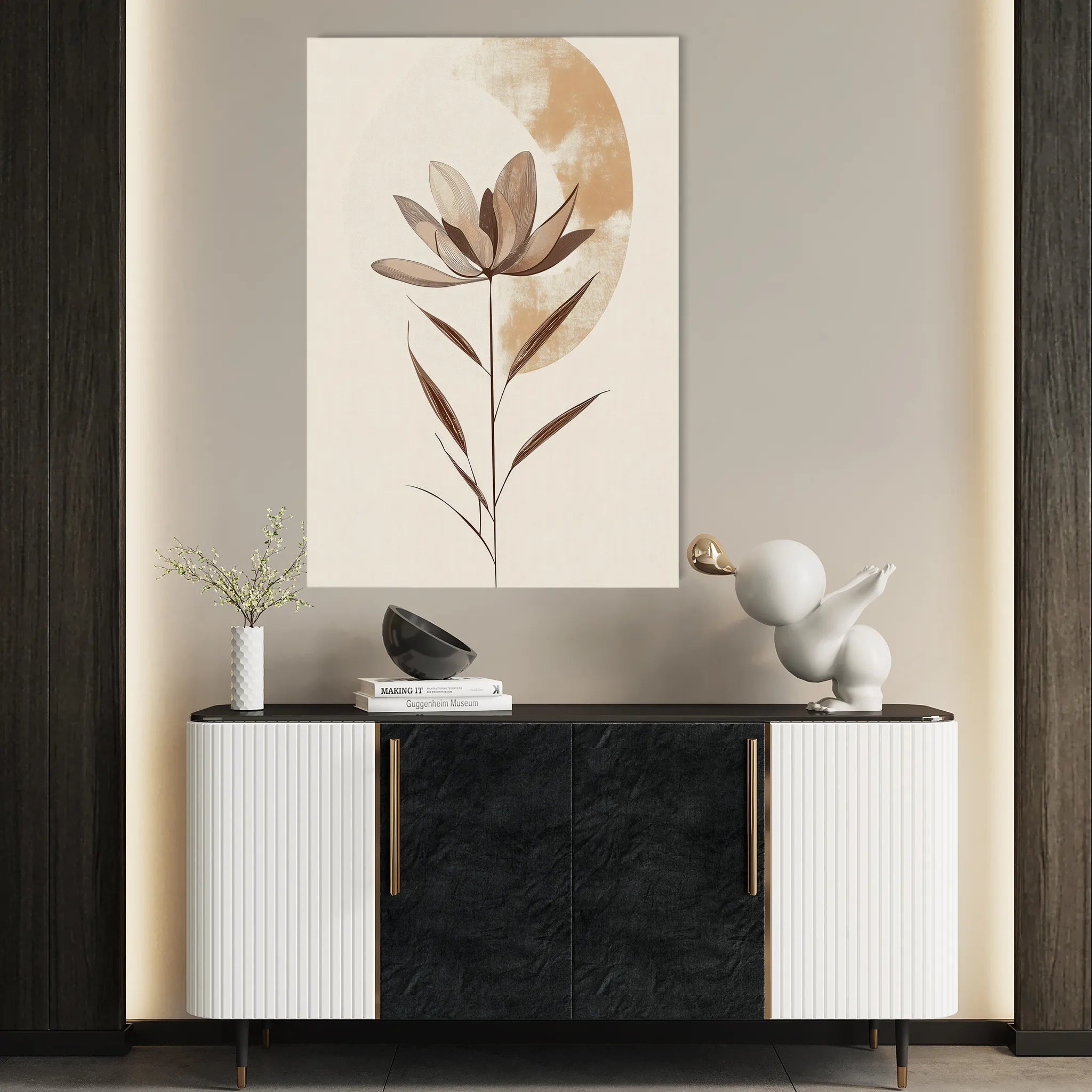 Boho 010 Canvas Art 60 x 40 cm / Black