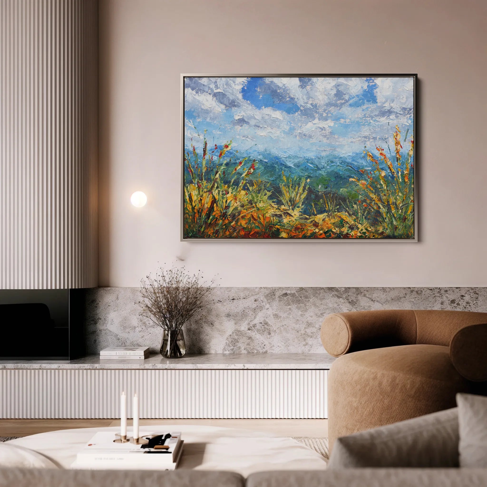 Landscape 010 Canvas Art 60 x 40 cm / Black
