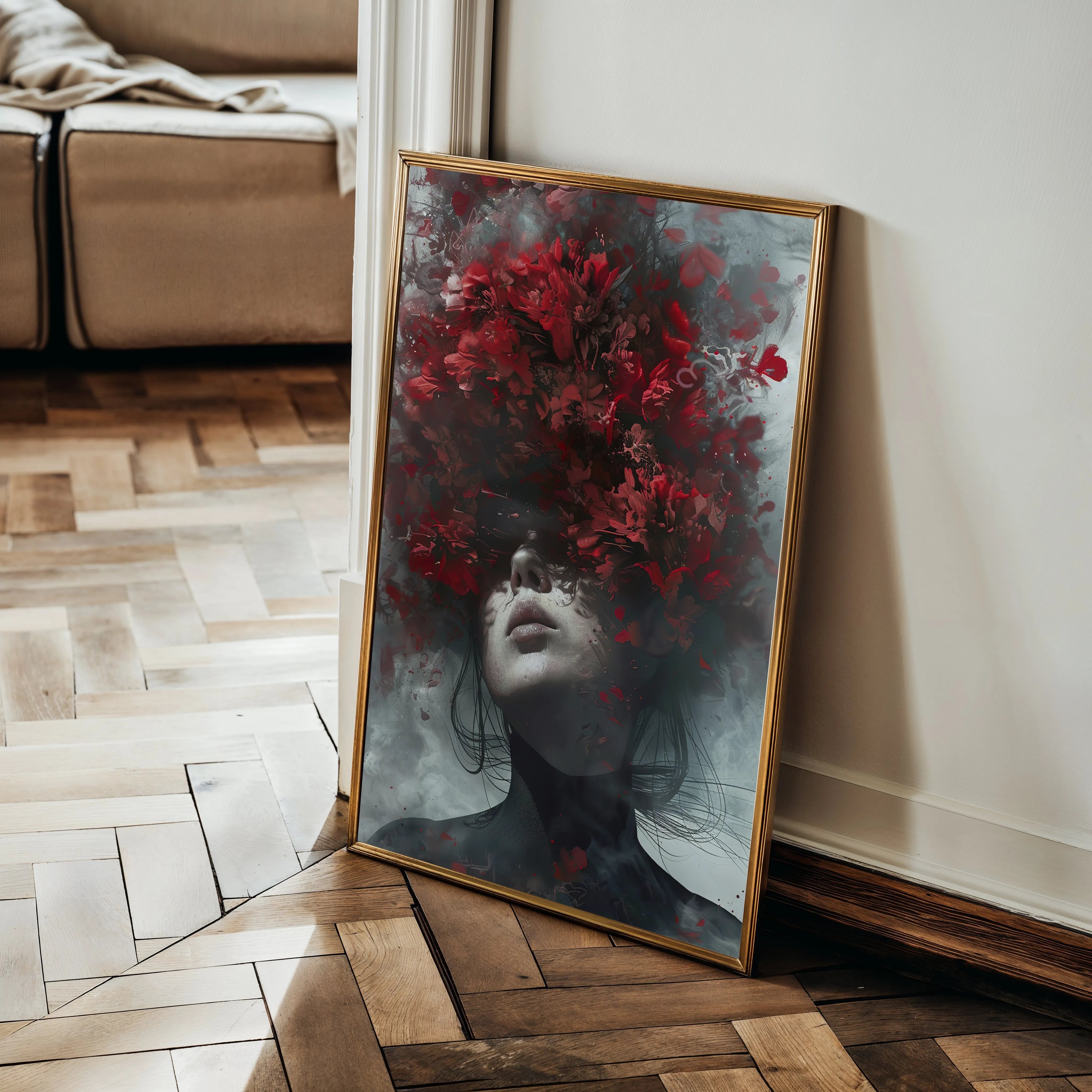 Portrait 010 Canvas Art 60 x 40 cm / Black