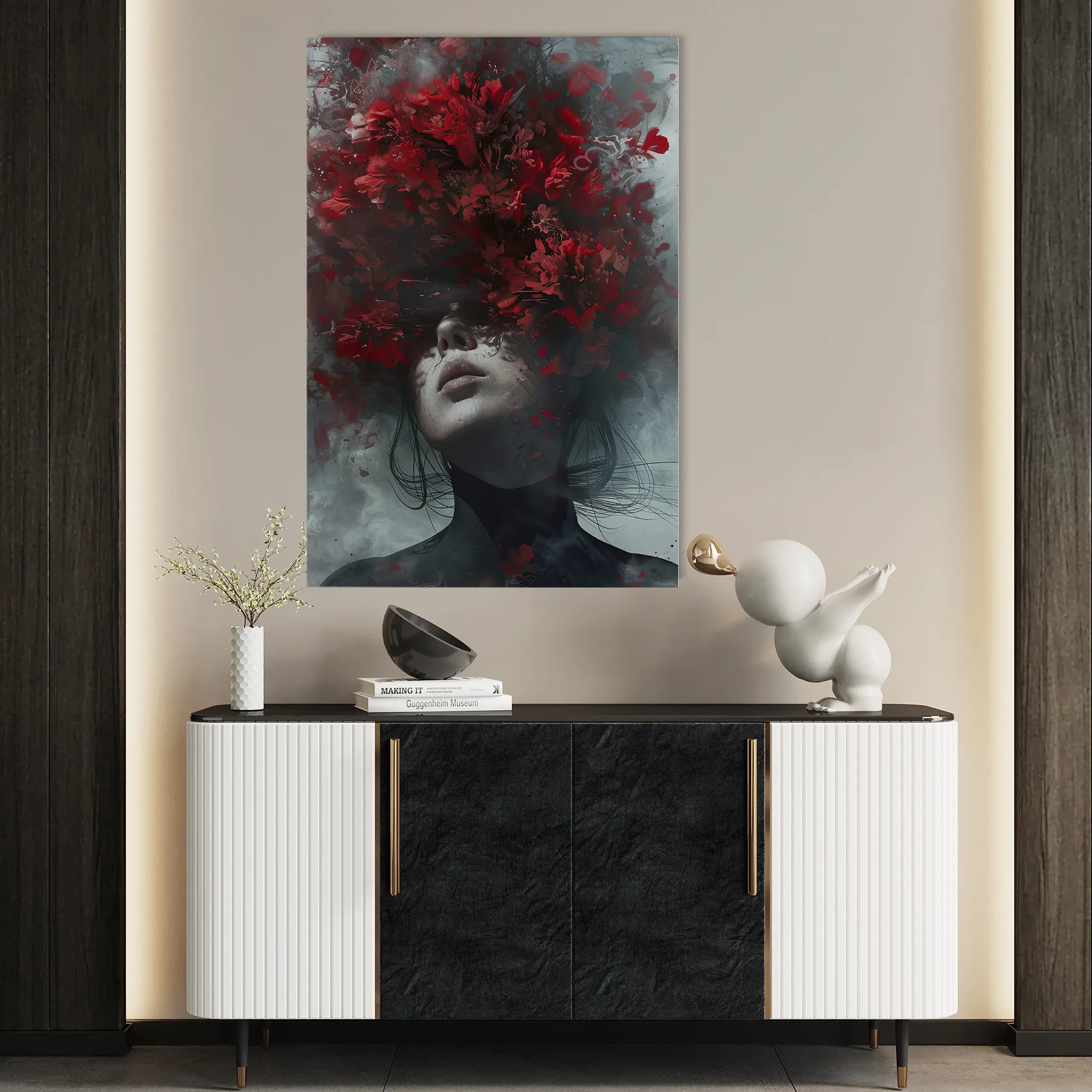 Portrait 010 Canvas Art 60 x 40 cm / Black