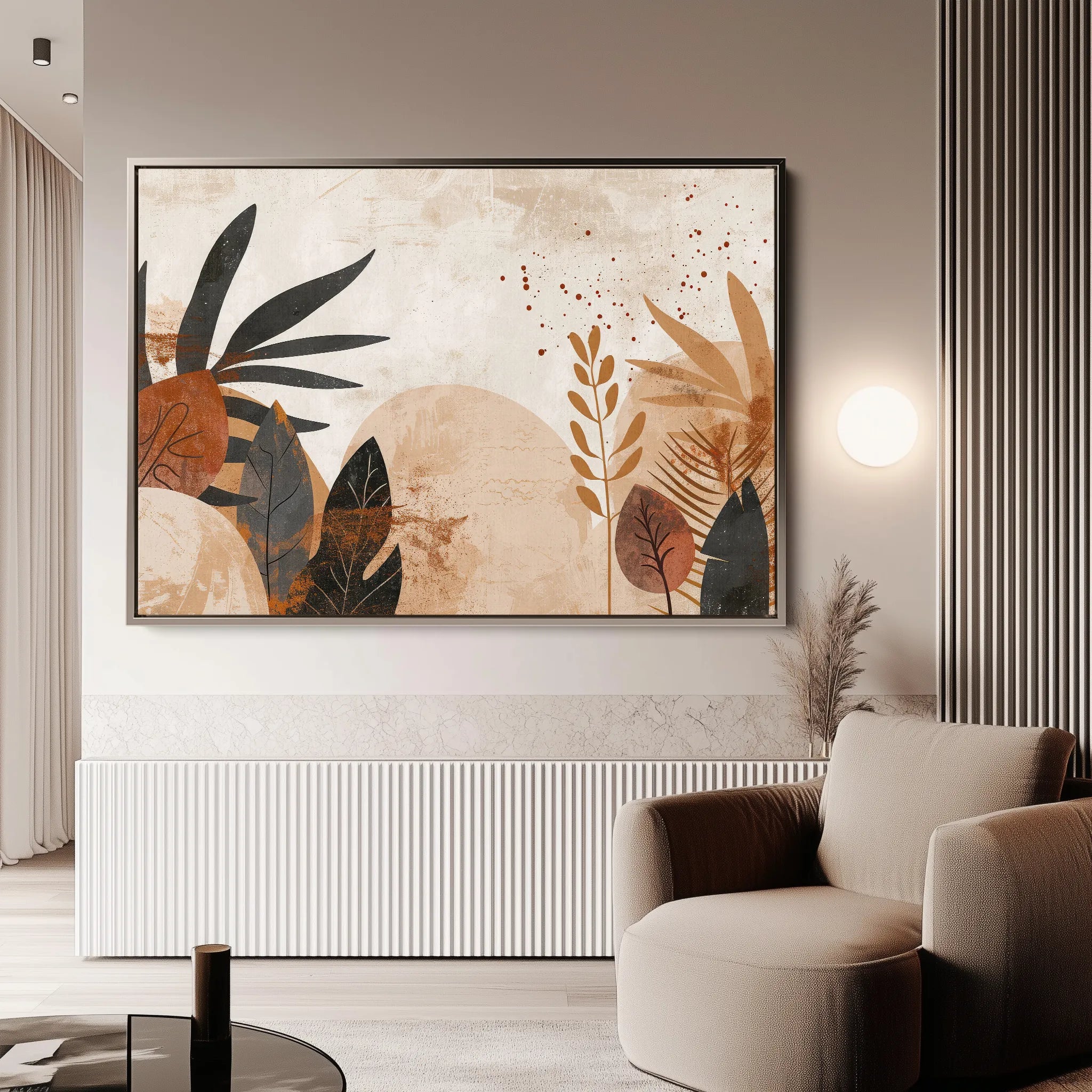 Boho 011 Canvas Art 60 x 40 cm / Black