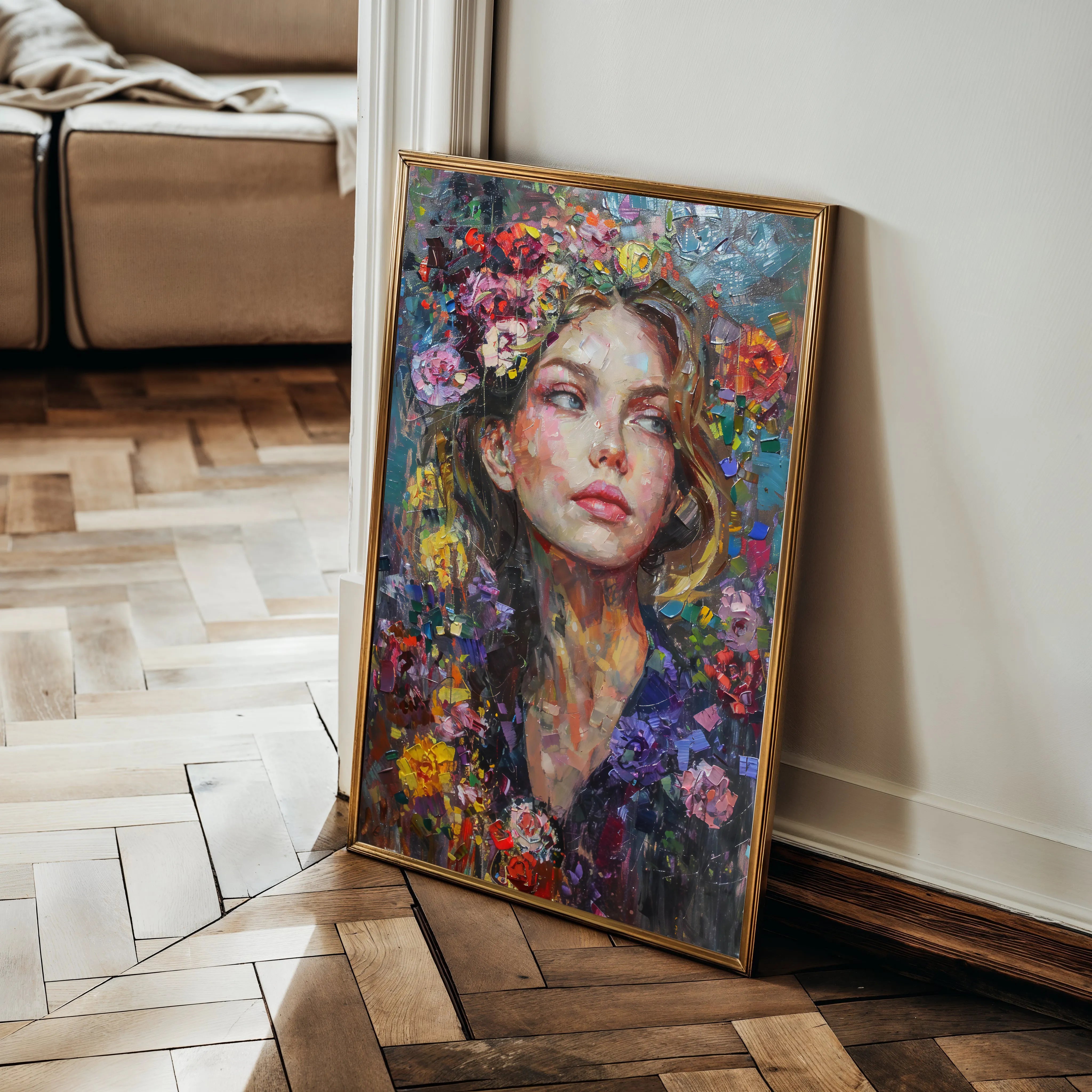 Portrait 011 Canvas Art 60 x 40 cm / Black