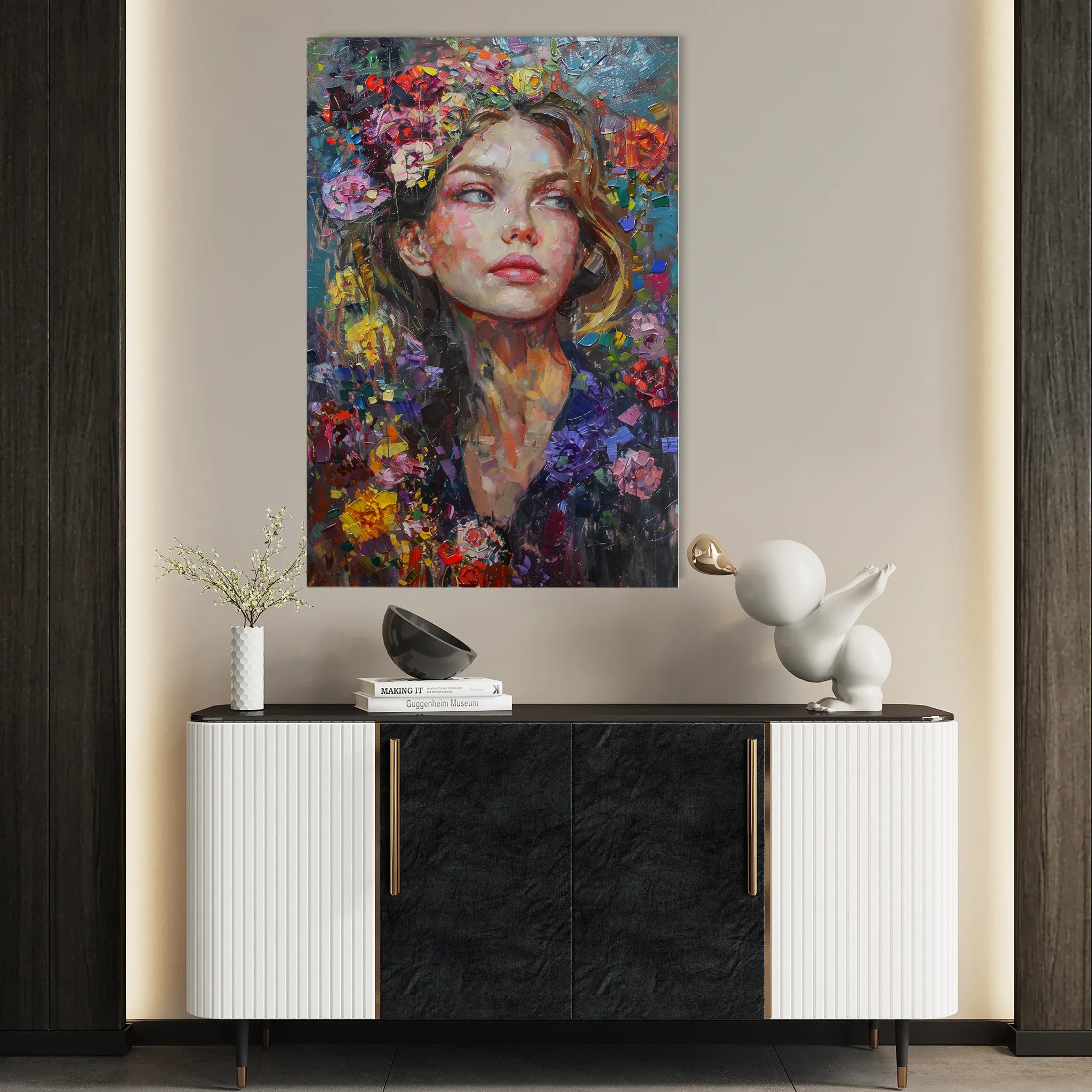 Portrait 011 Canvas Art 60 x 40 cm / Black