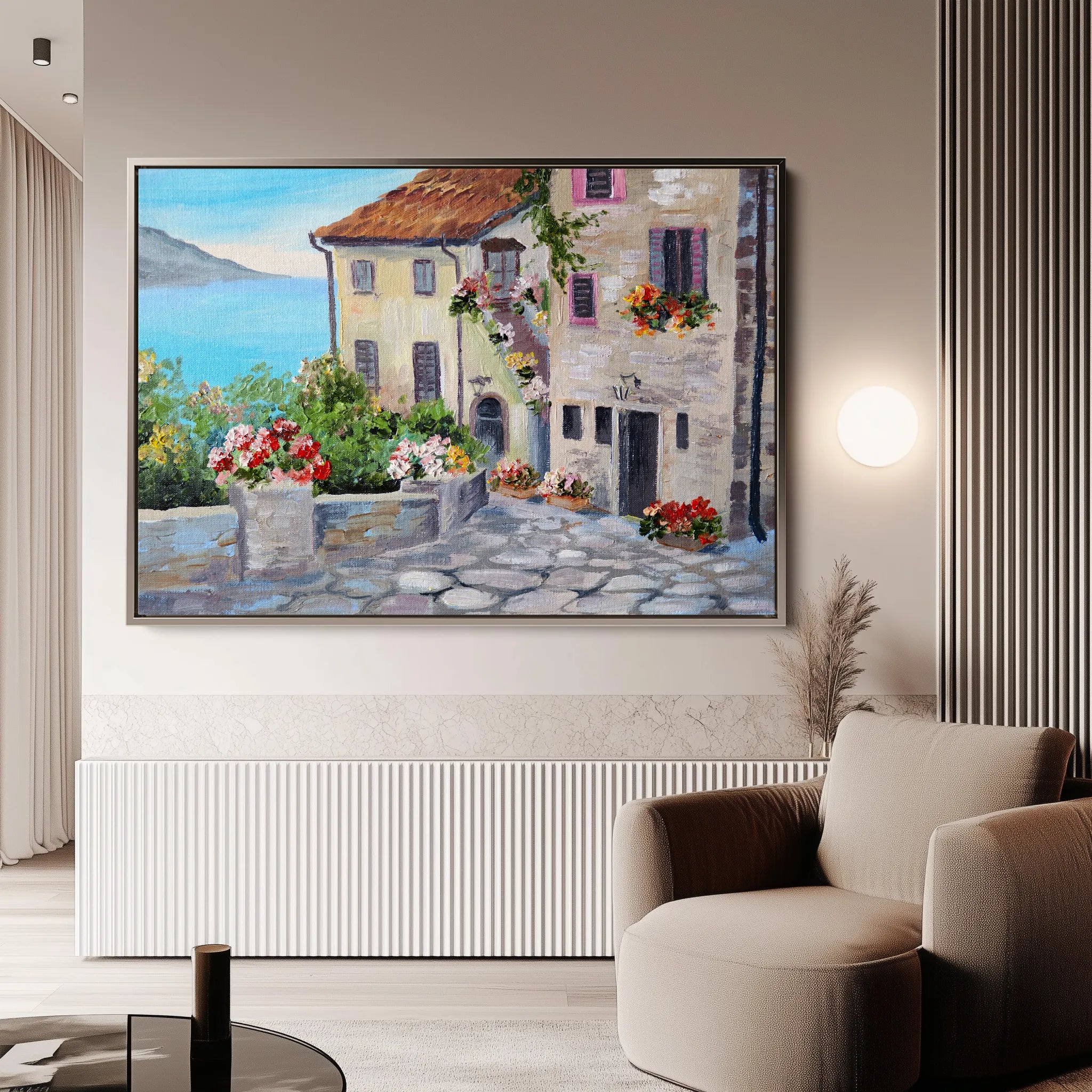 Landscape 012 Canvas Art 60 x 40 cm / Black