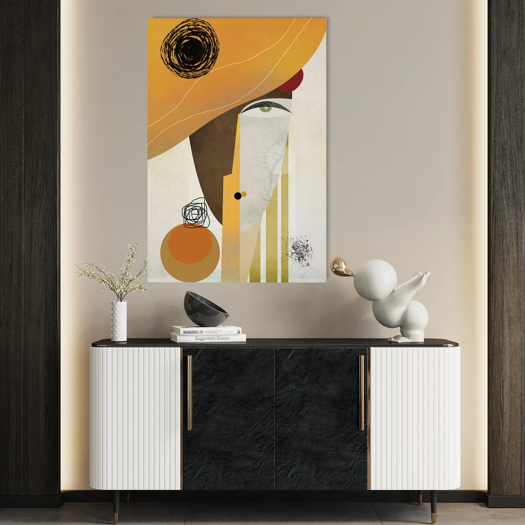 Portrait 012 Canvas Art 60 x 40 cm / Black