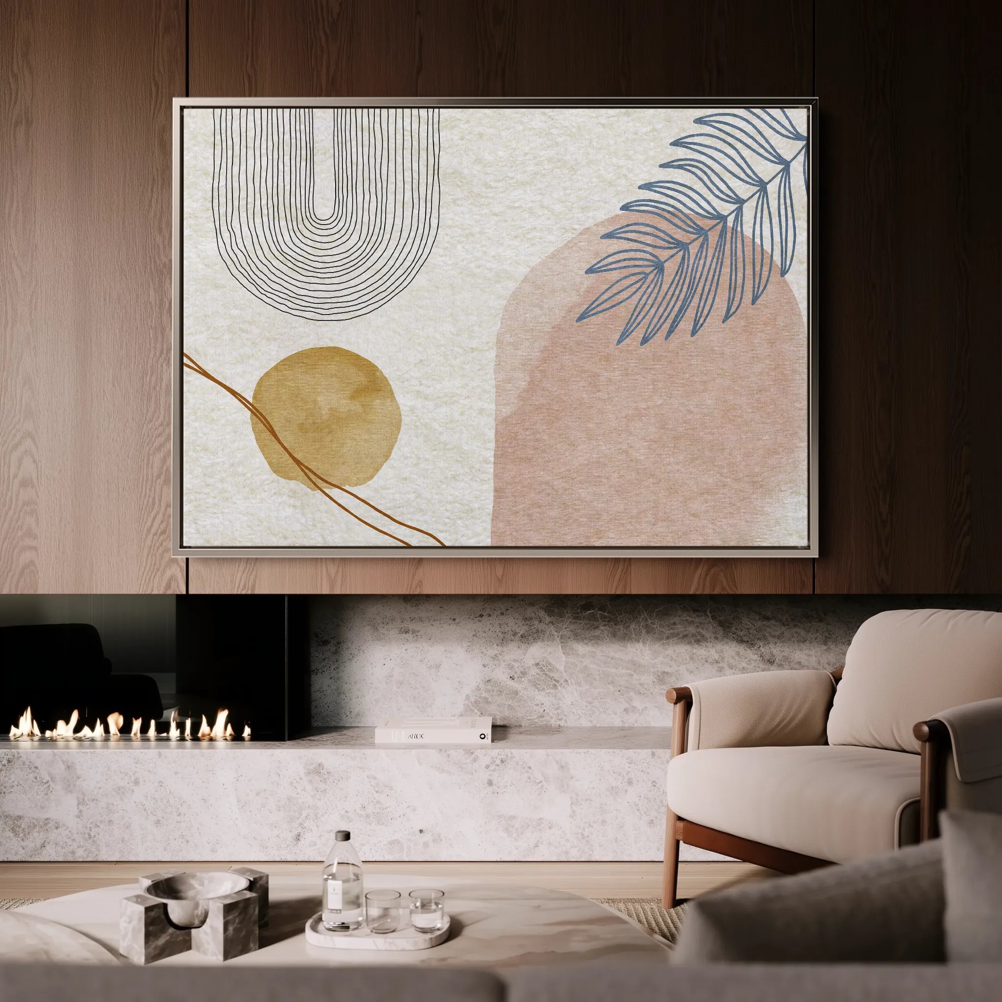 Boho 013 Canvas Art 60 x 40 cm / Black