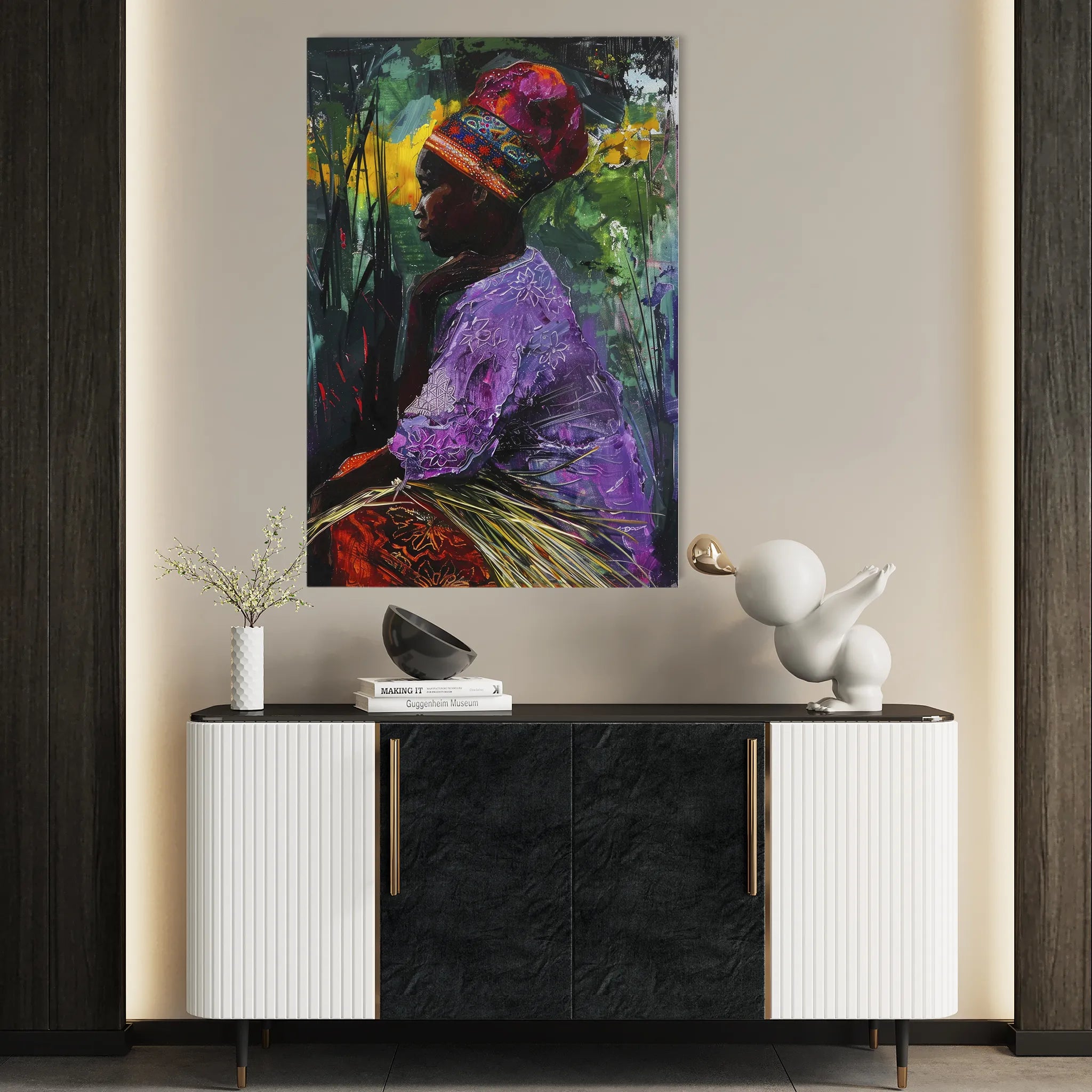 Portrait 013 Canvas Art 60 x 40 cm / Black