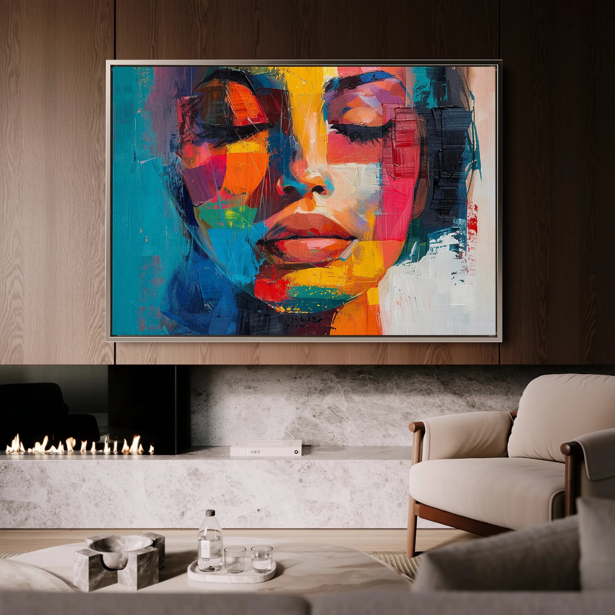 Portrait 014 Canvas Art 60 x 40 cm / Black