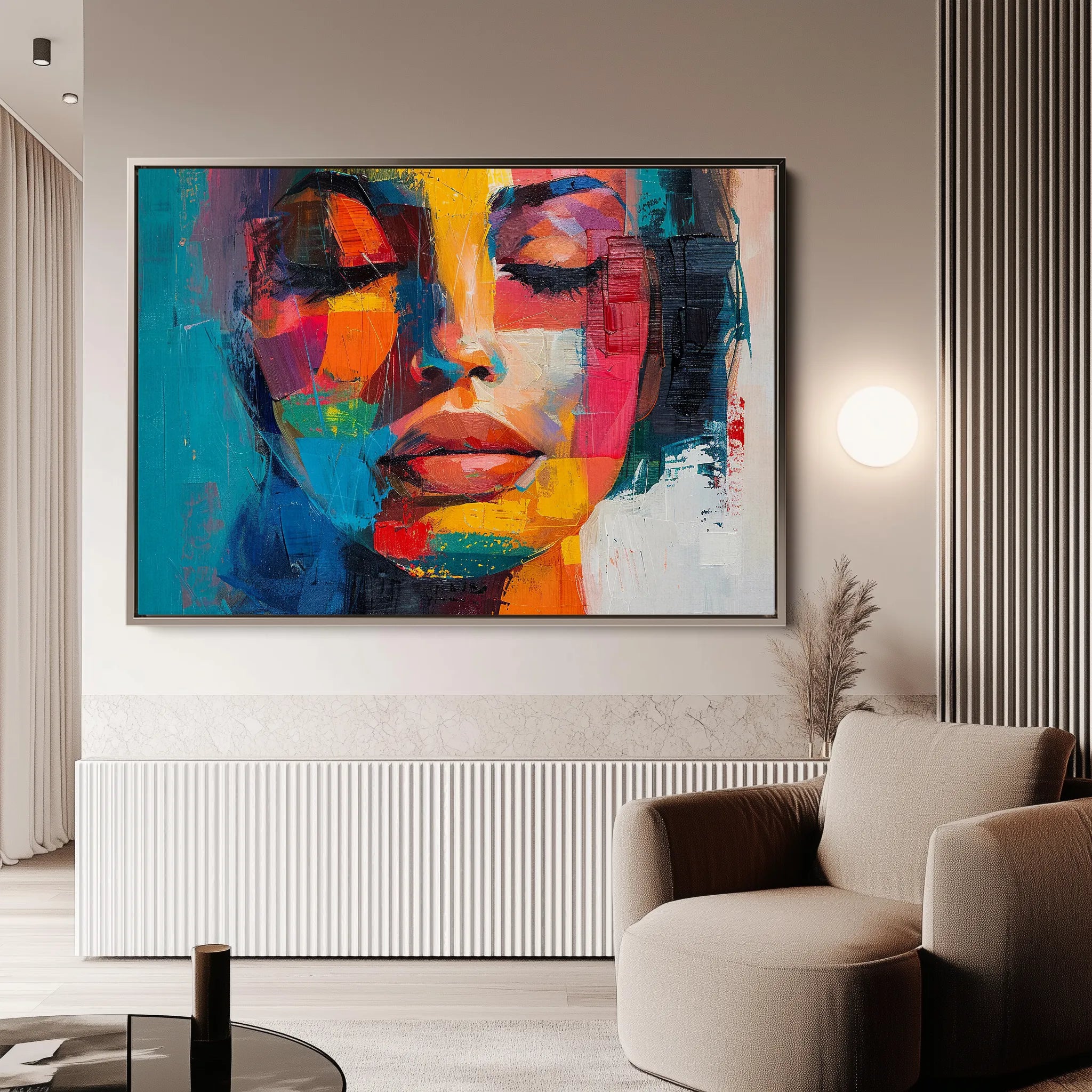 Portrait 014 Canvas Art 60 x 40 cm / Black