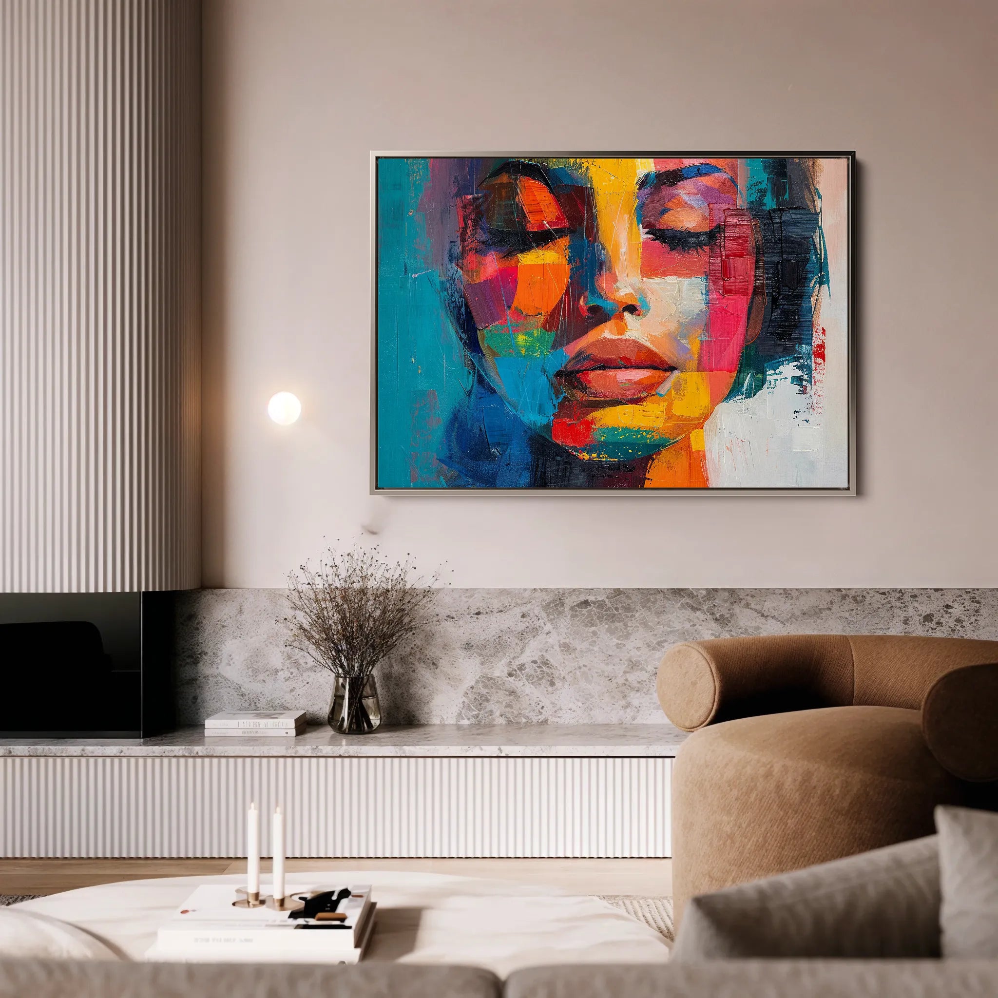 Portrait 014 Canvas Art 60 x 40 cm / Black