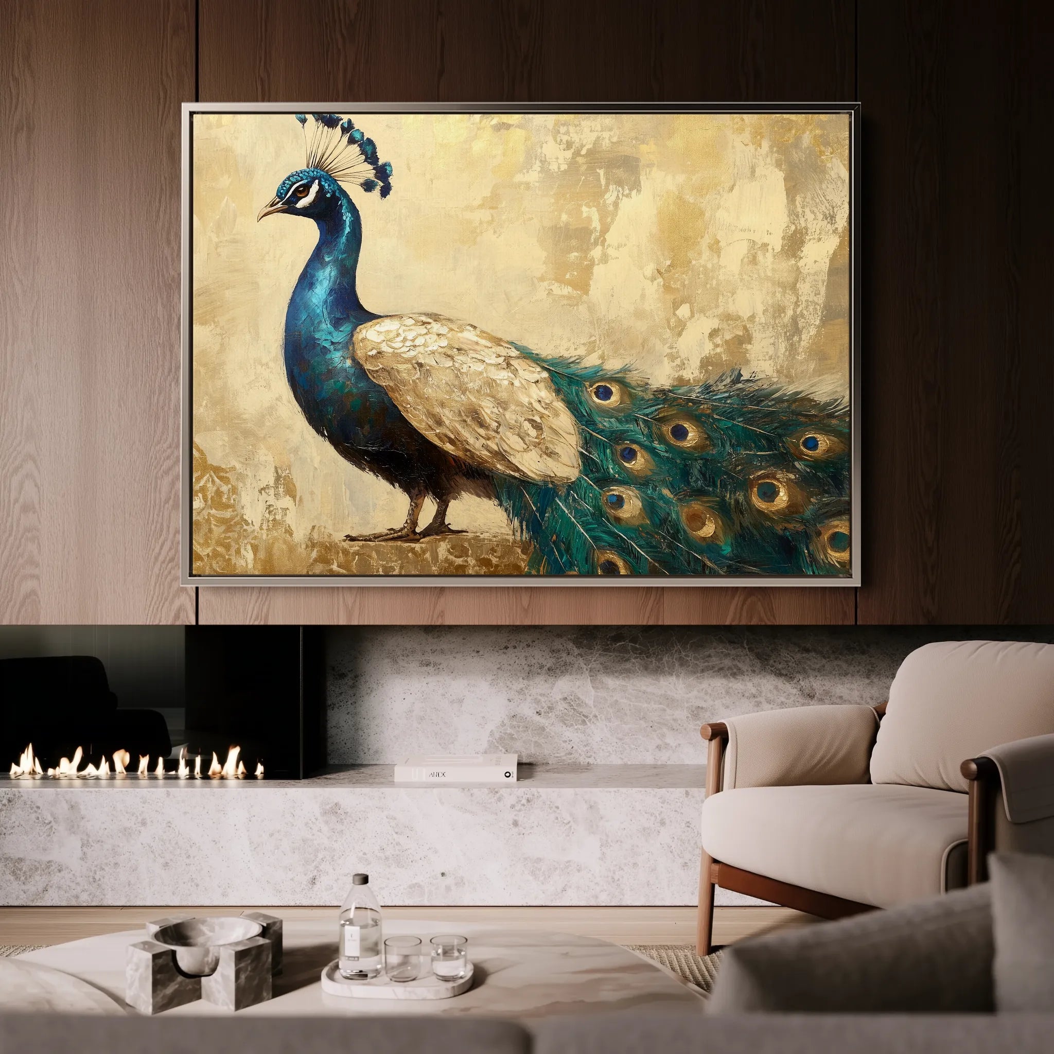 Animals 015 Canvas Art 60 x 40 cm / Black