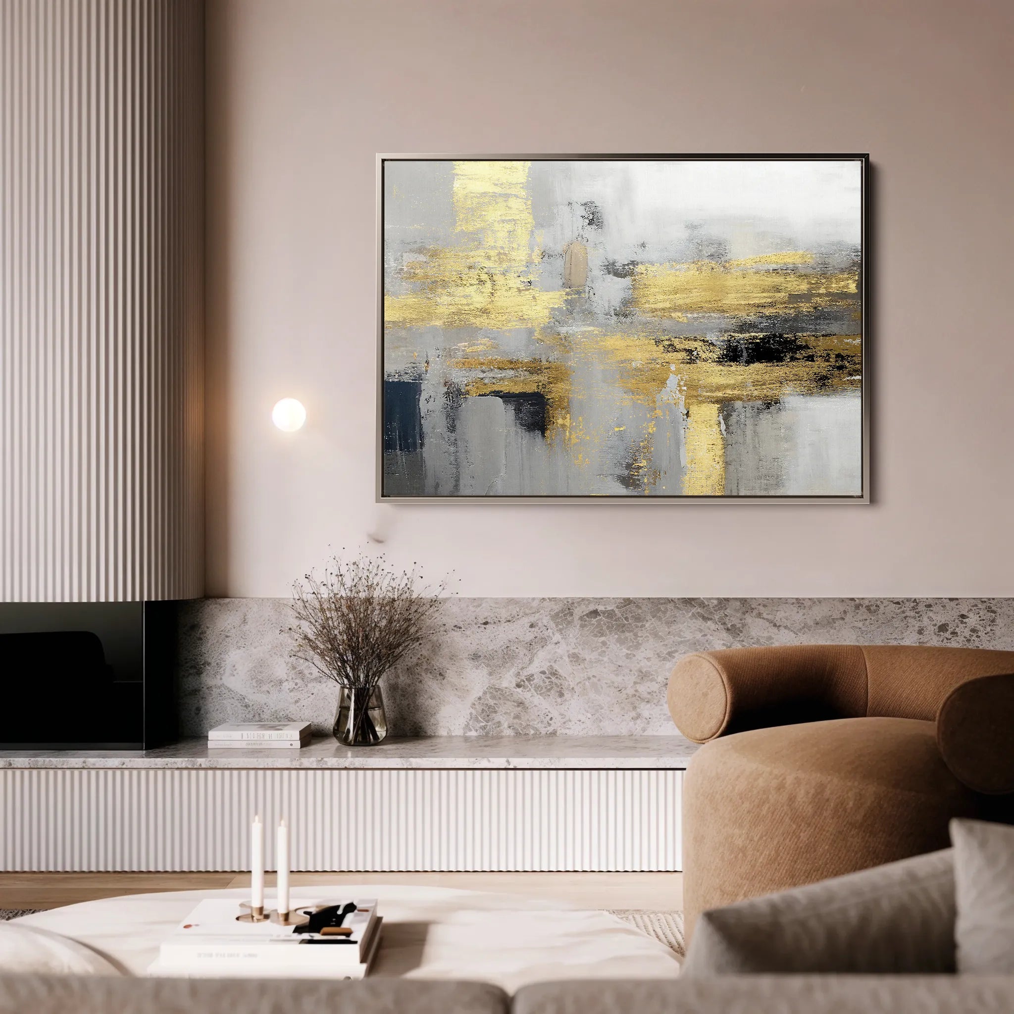 Abstract 015 Canvas Art 60 x 40 cm / Black